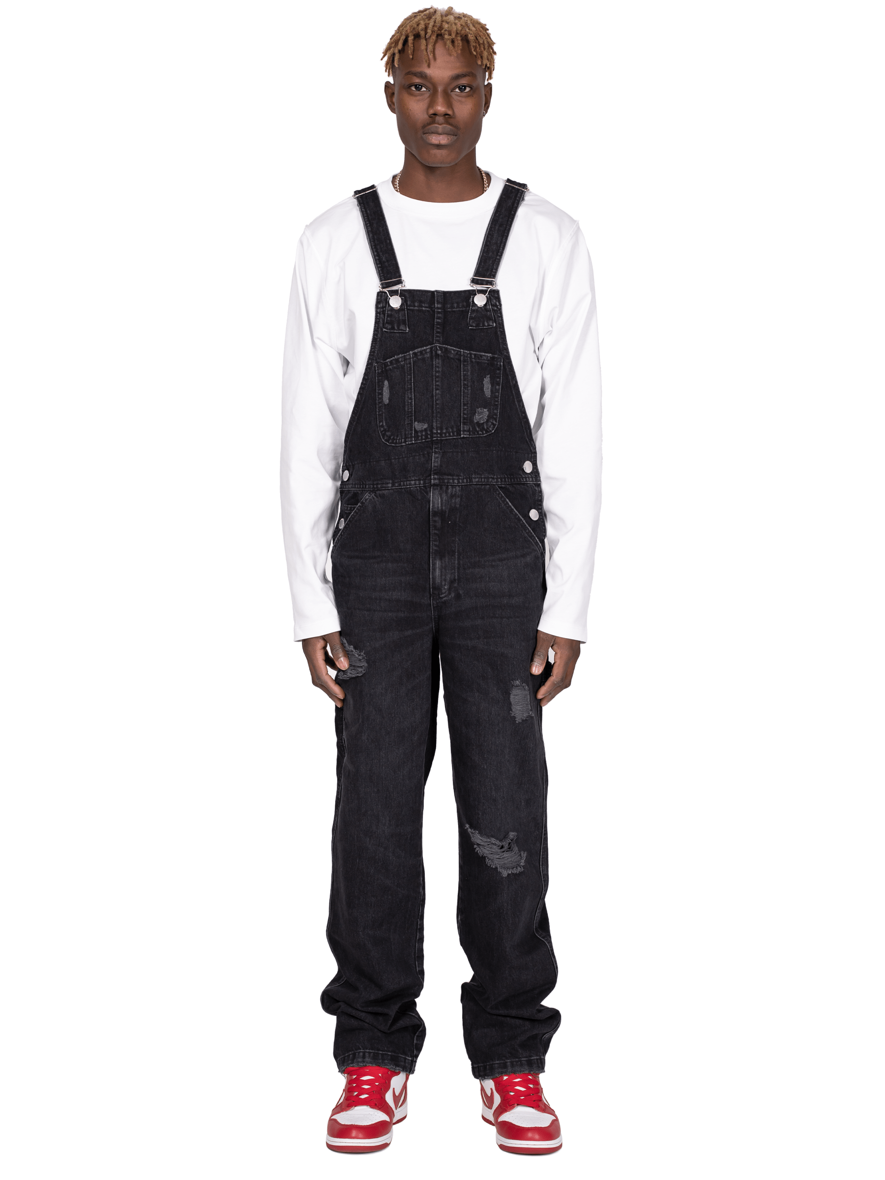 Denim Overalls - Black