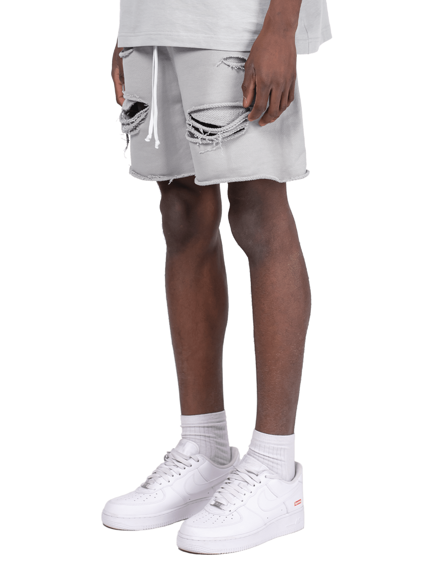 Ripped Shorts - Stone