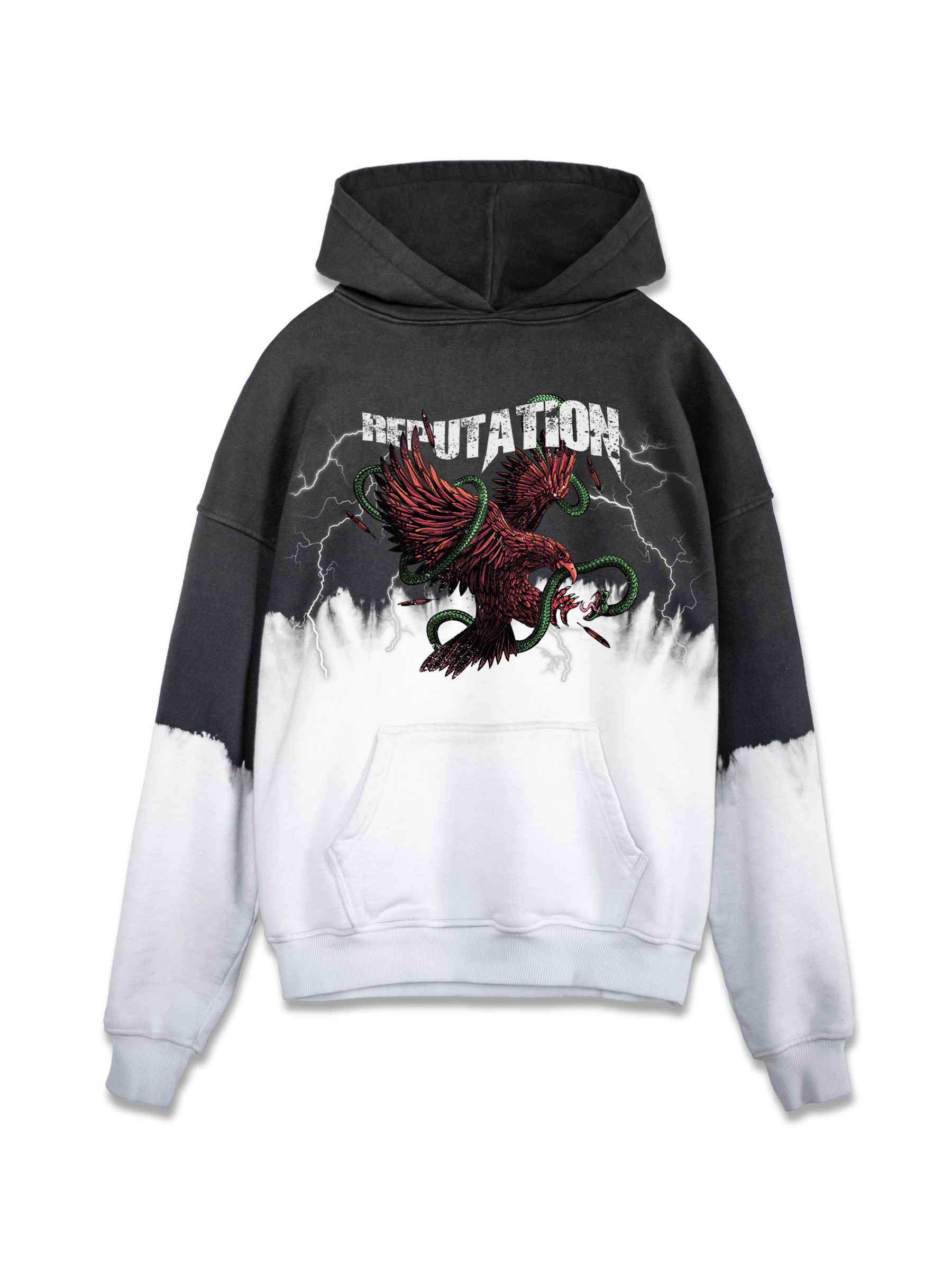 Vintage Dip Dye Hoodie - Eagle