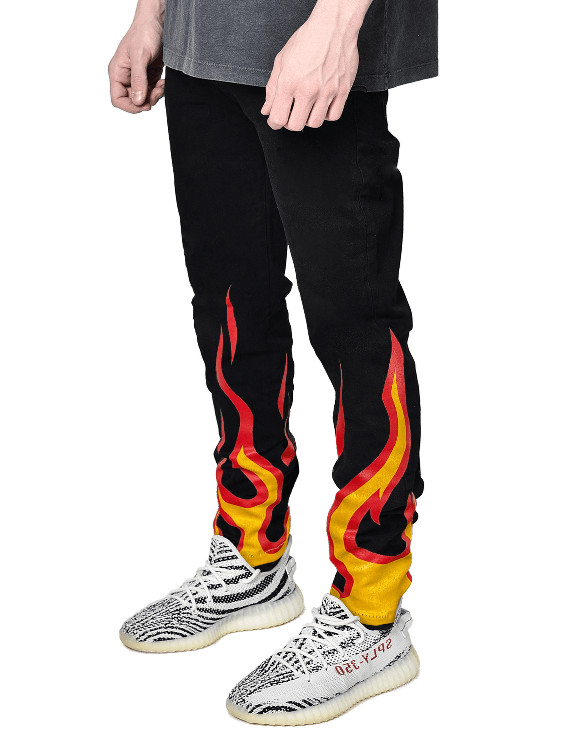 Flame Skinny Denim - Black