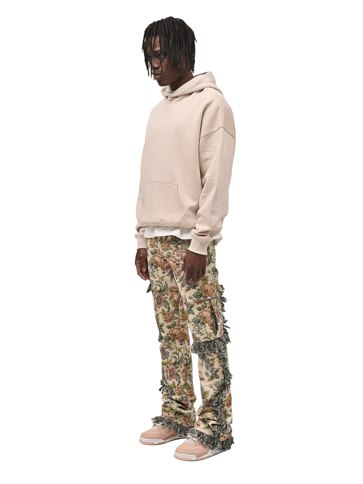 Flare Cargo Tapestry Pants - Floral - Reputation Studios
