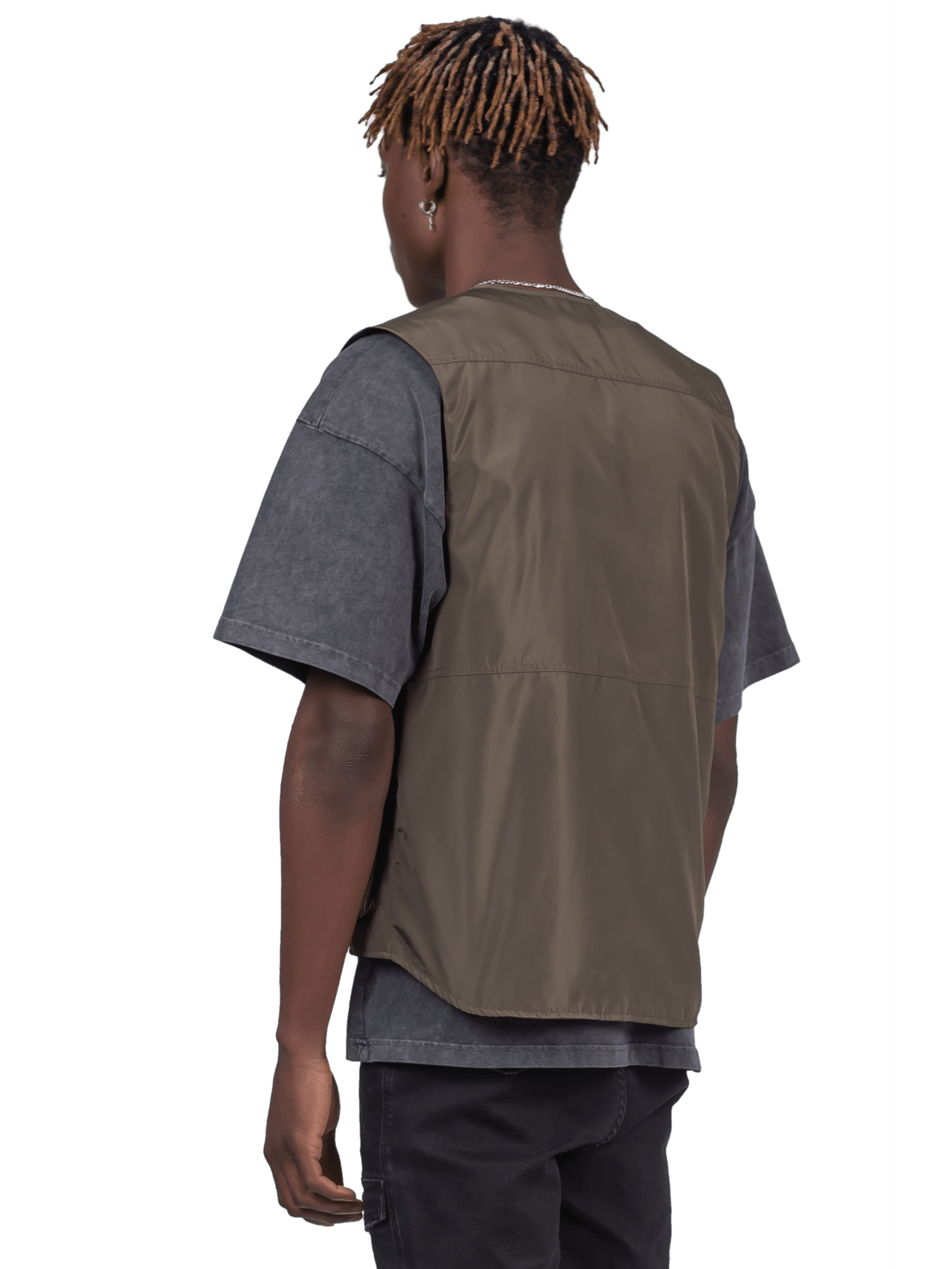 Nylon Utility Vest - Forest