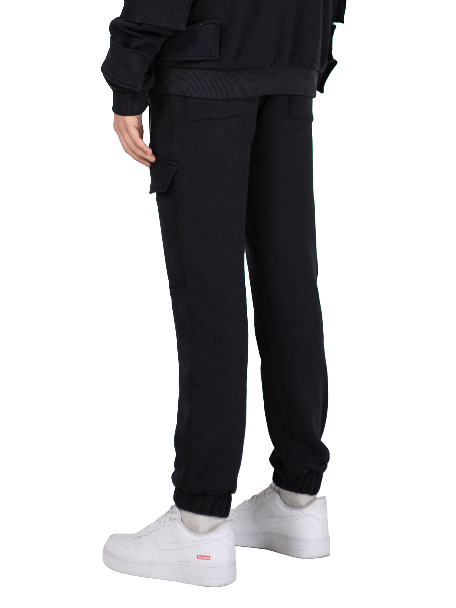 Front Pocket Sweatpants - Black