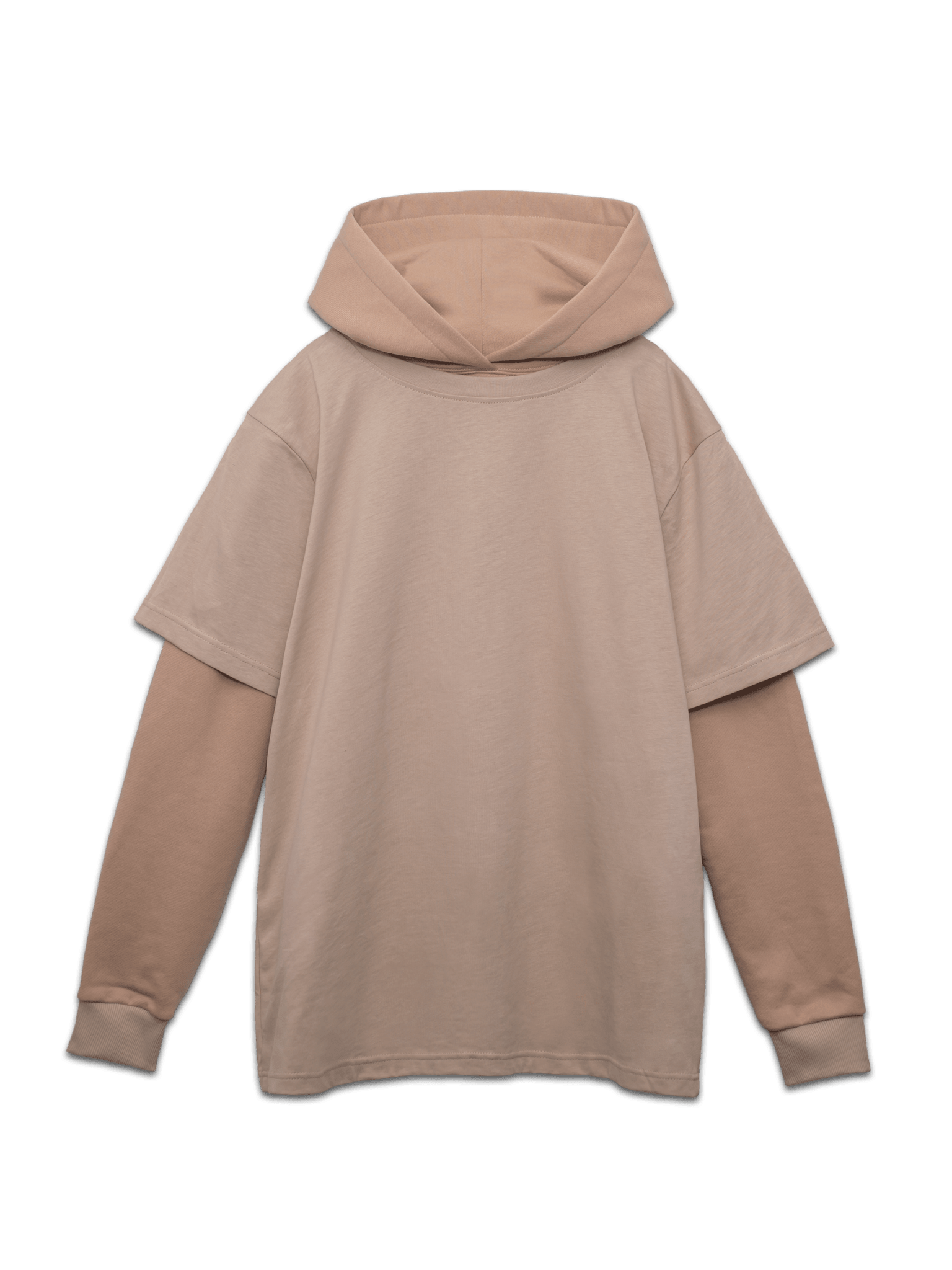 Layered Hoodie - Beige - Reputation Studios