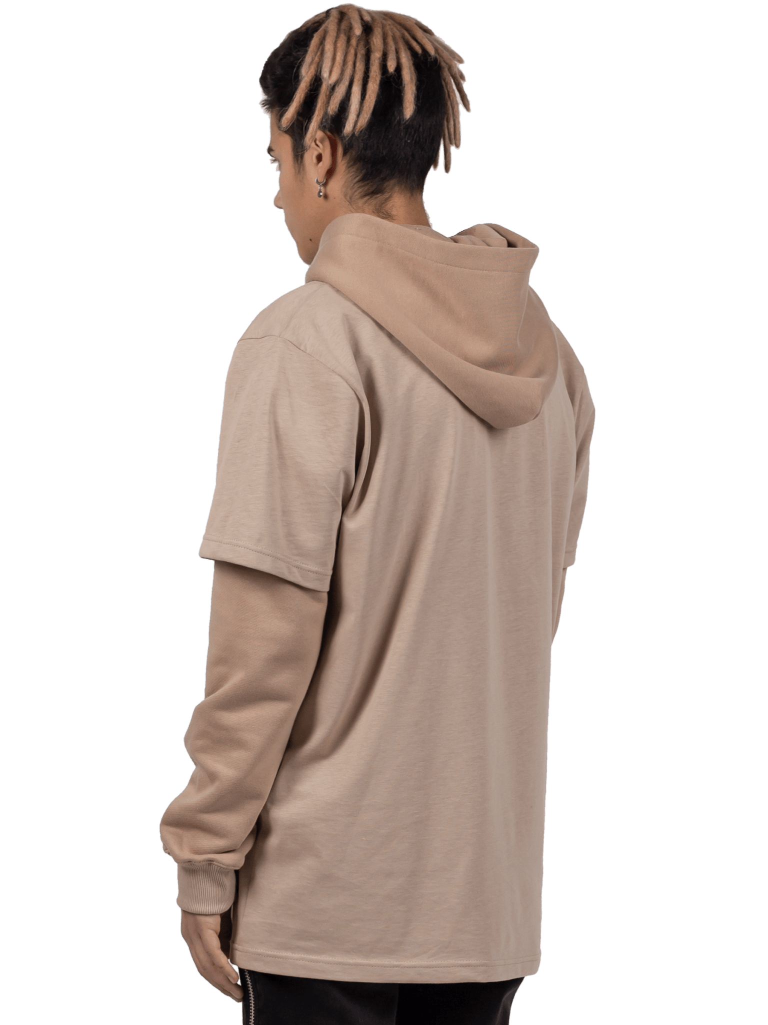 Layered Hoodie - Beige - Reputation Studios