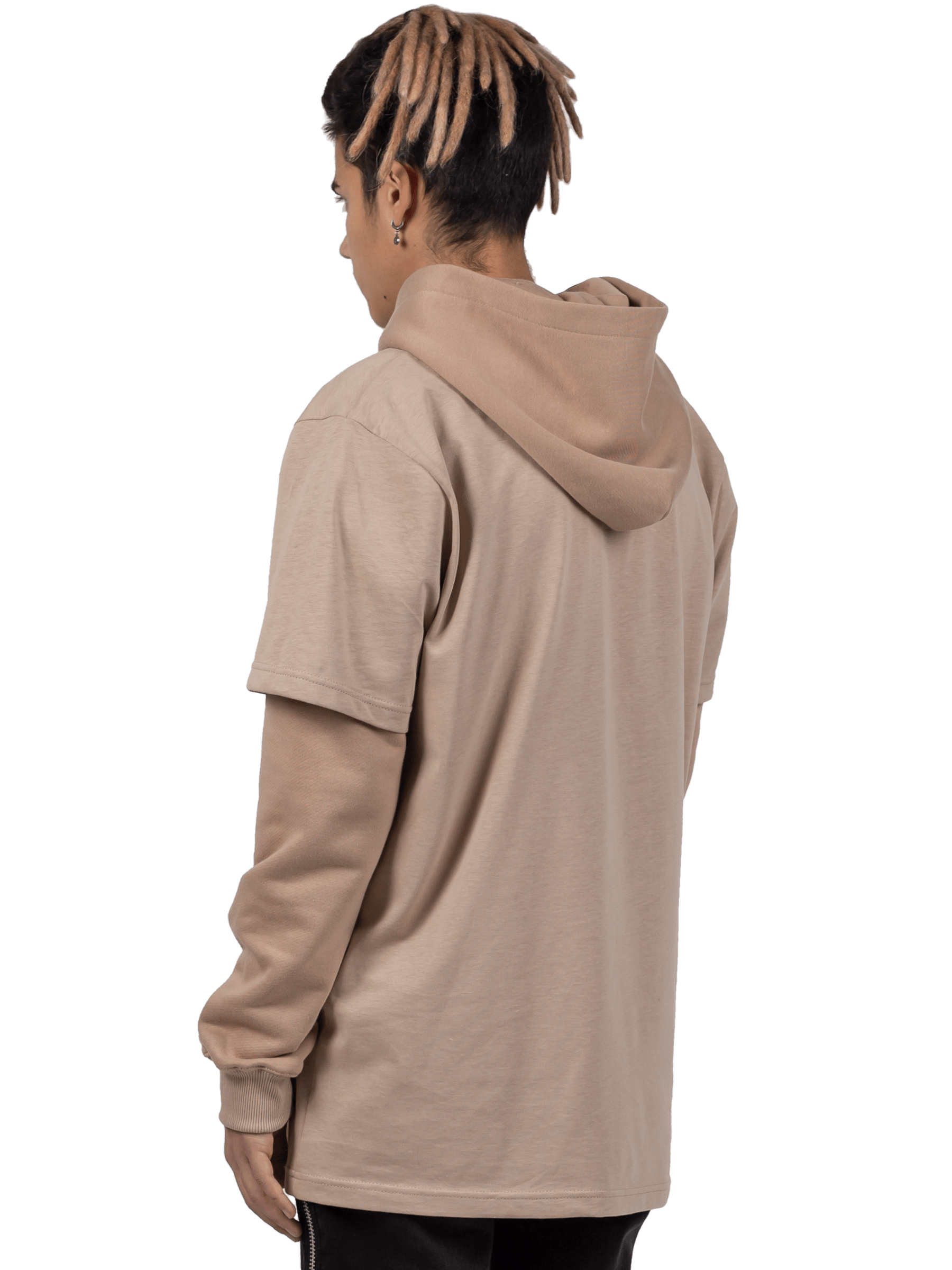 Layered Hoodie - Beige