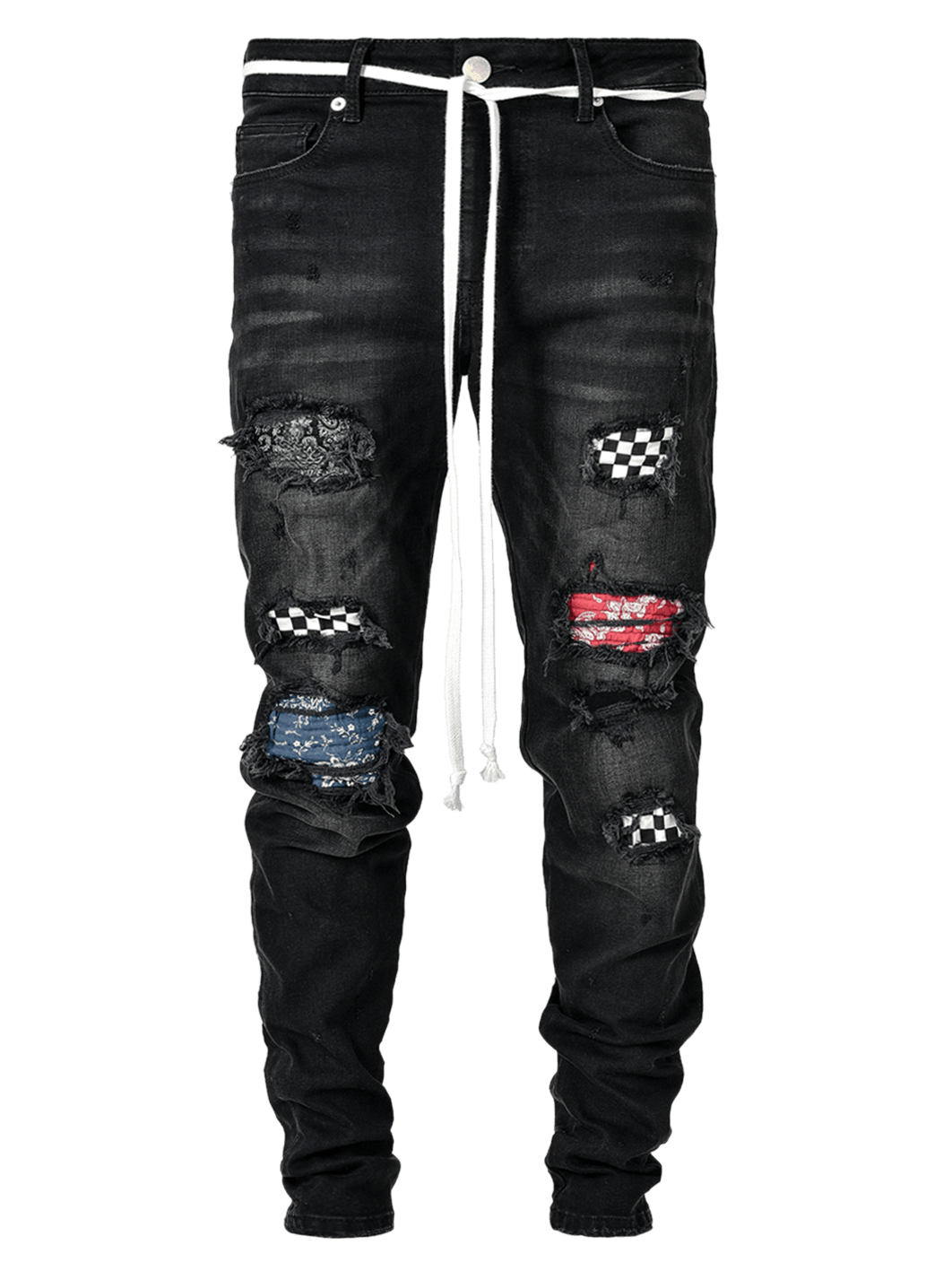 Biker Patch Denim - Black Multi