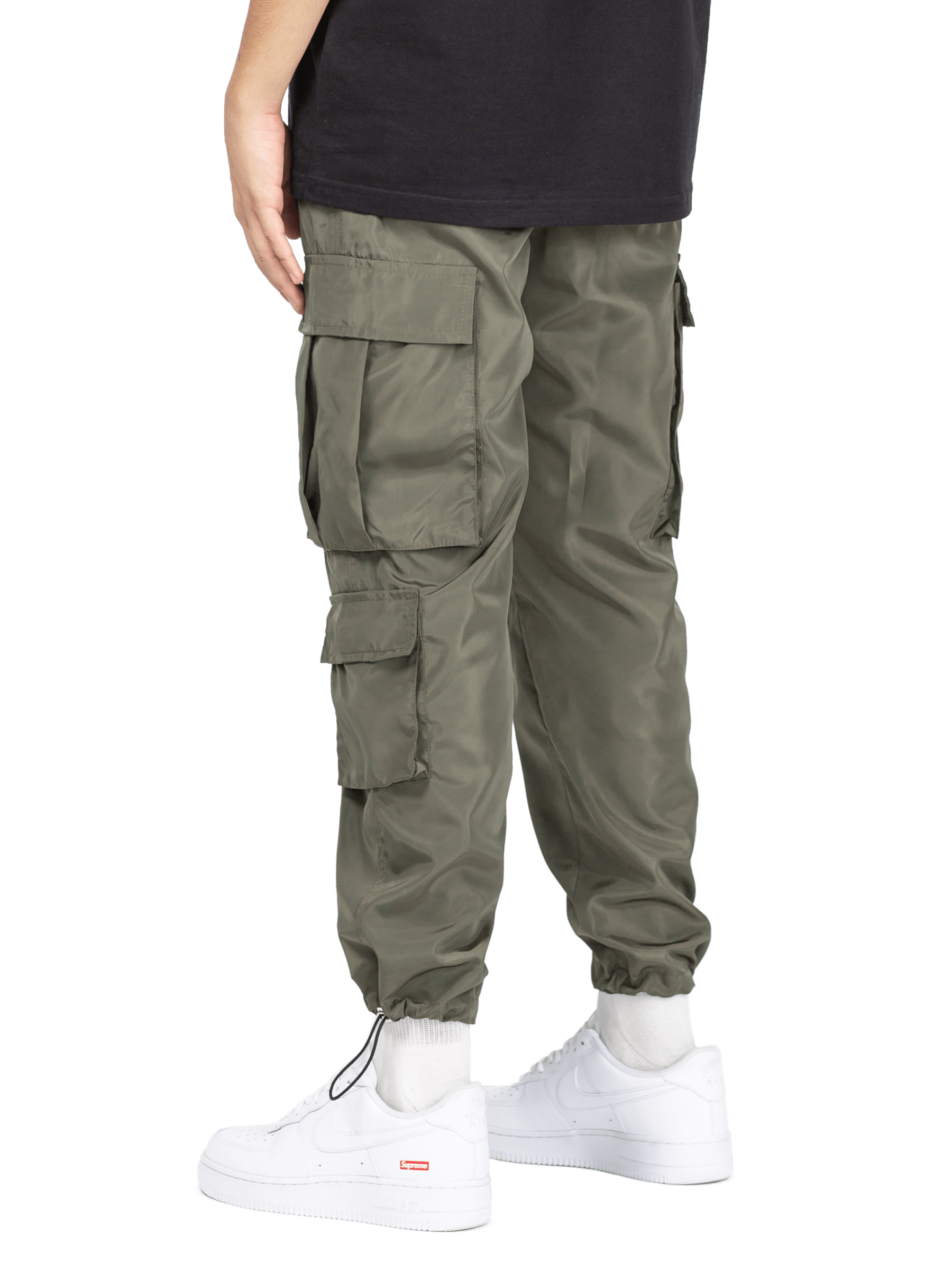 Nylon Cargo Pants - Forest