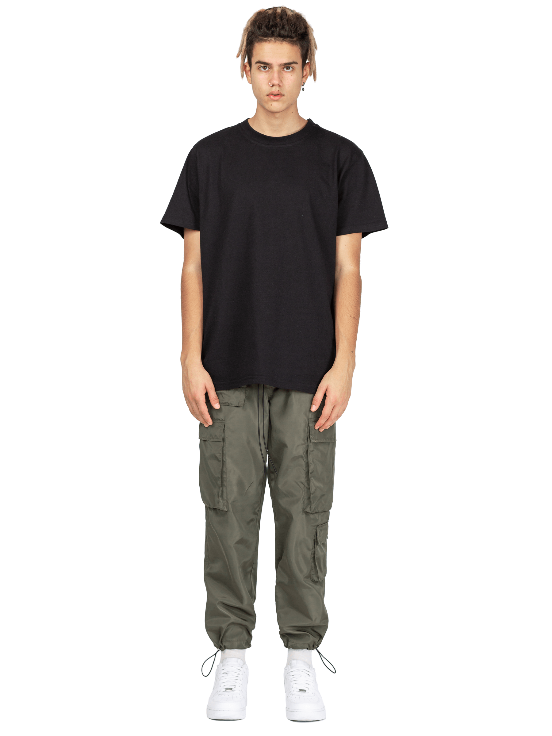 Nylon Cargo Pants - Forest