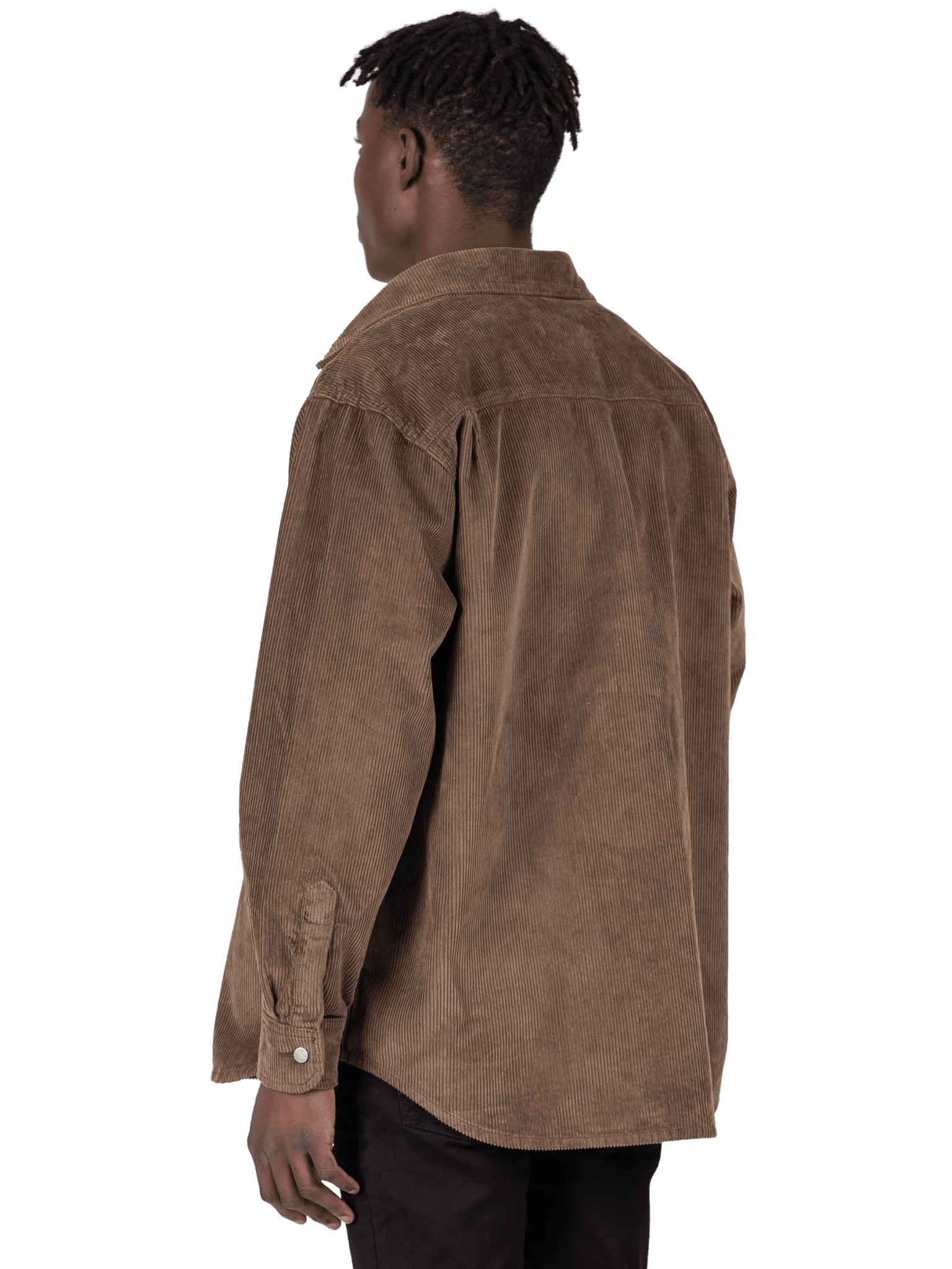 Oversized Cord Shirt - Olive - Reputation Studios
