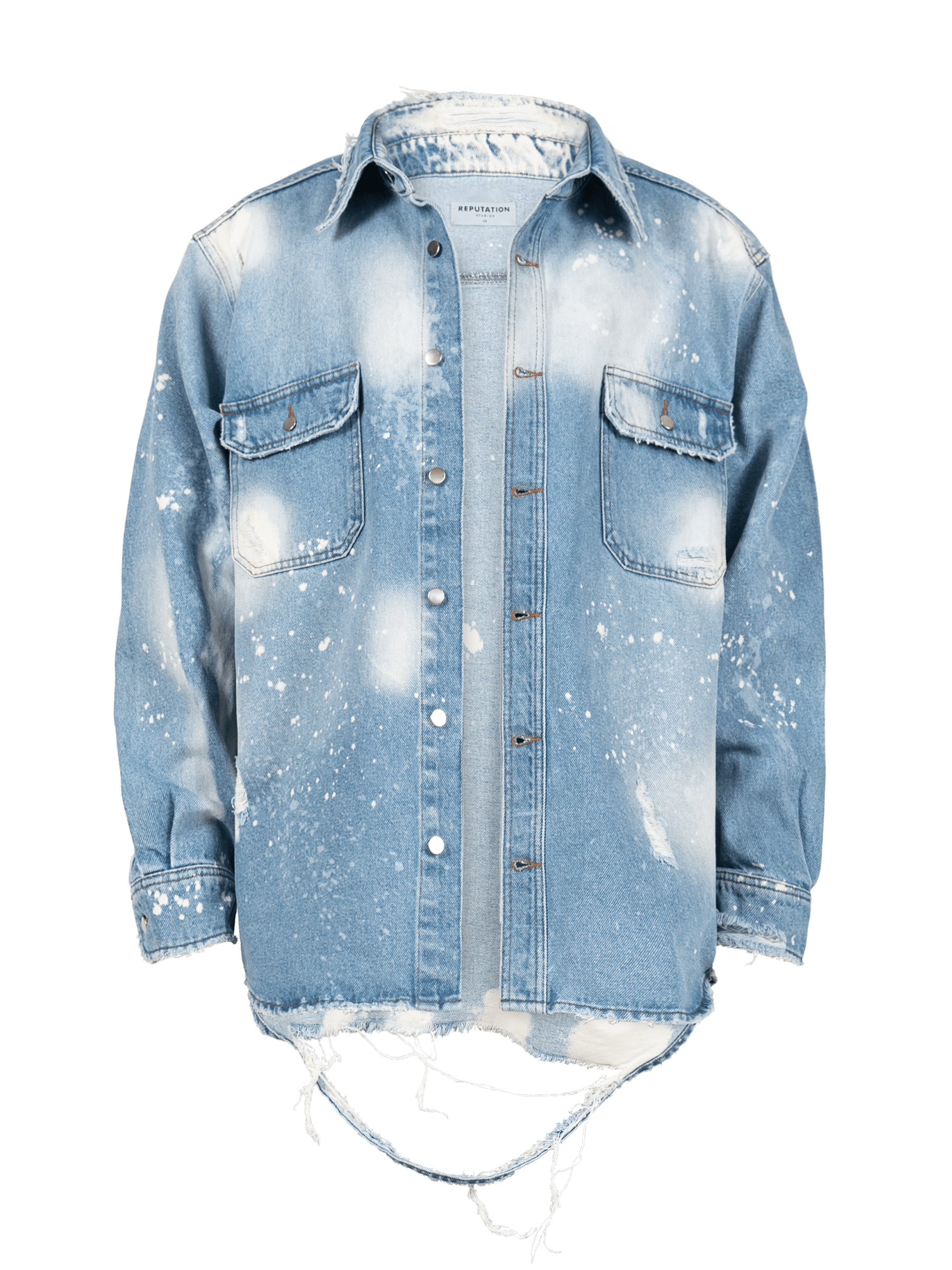 Oversized Denim Shirt - Light Stone