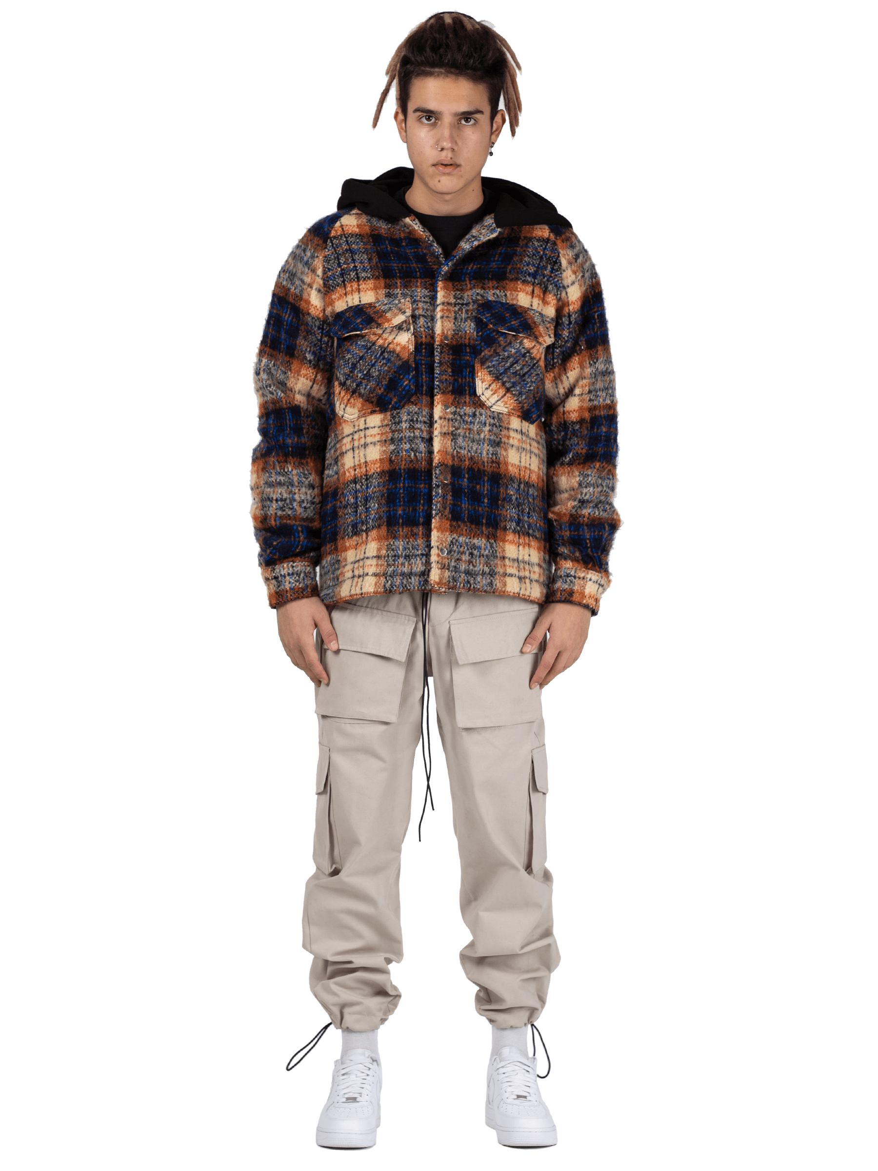 Oversized Tartan Shirt - Copper