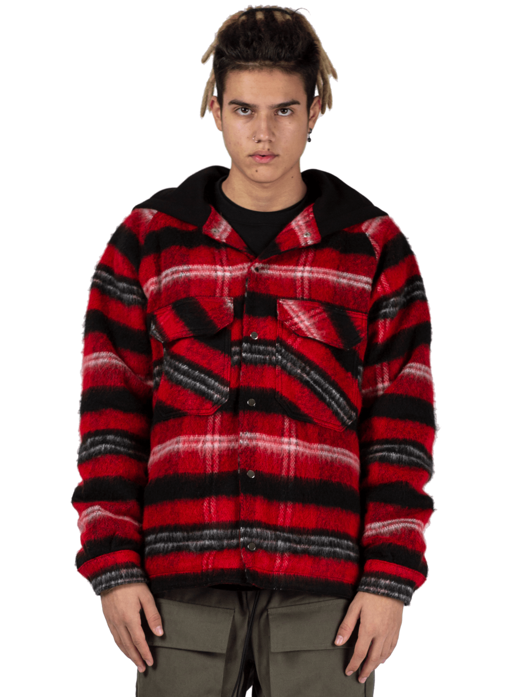 Oversized Tartan Shirt - Red