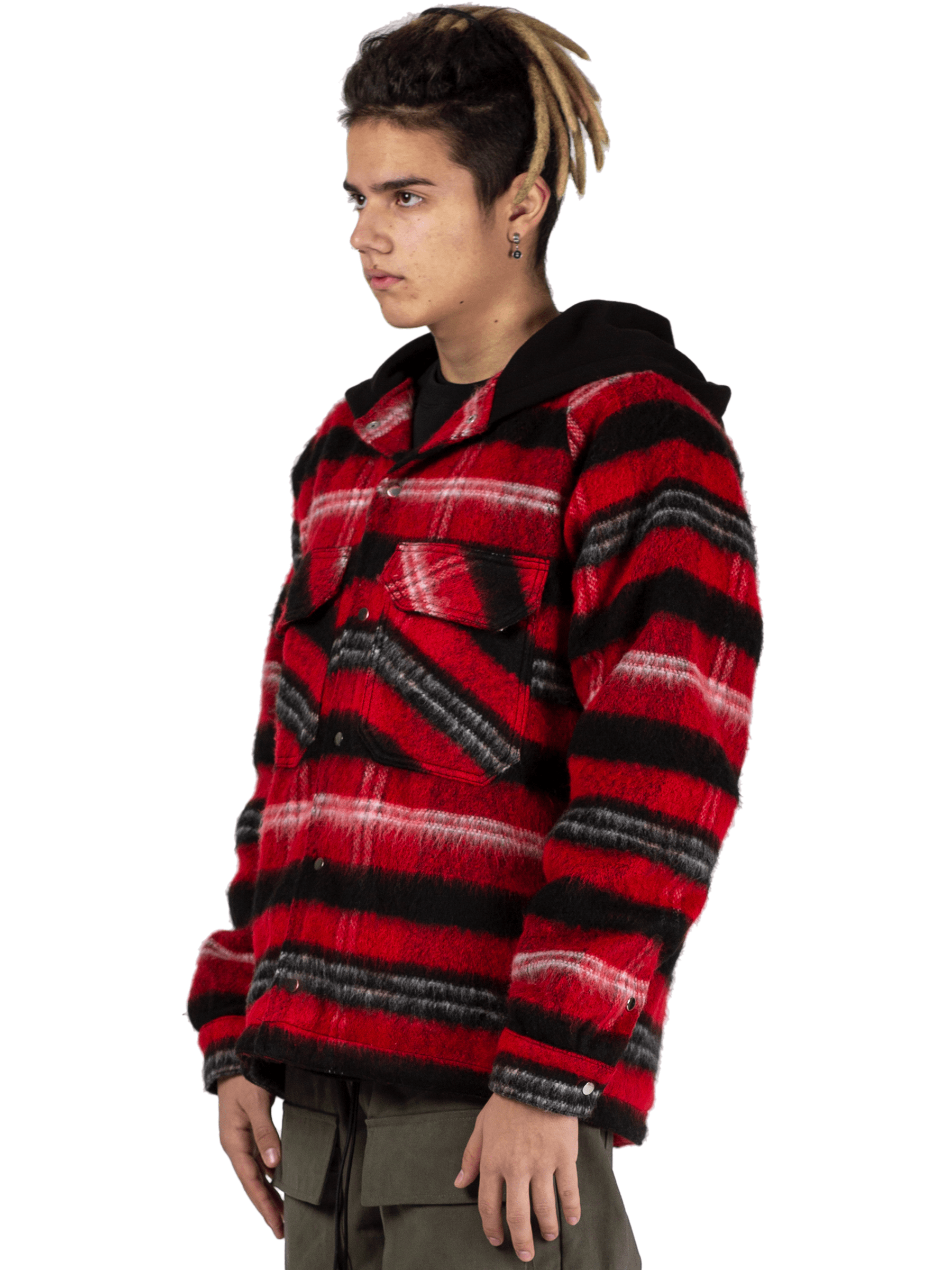 Oversized Tartan Shirt - Red