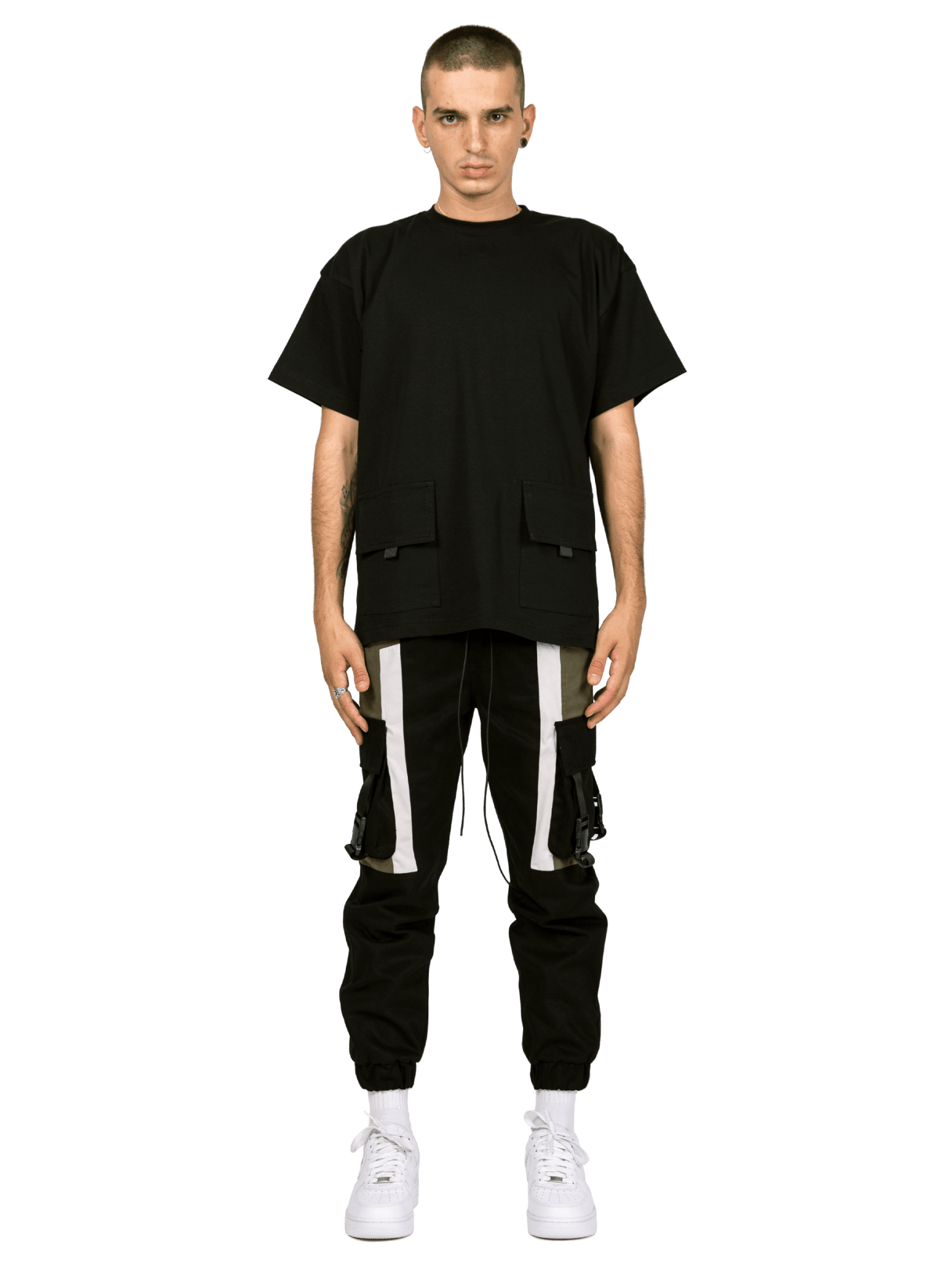 Pocket Cargo Pants - Black - Reputation Studios