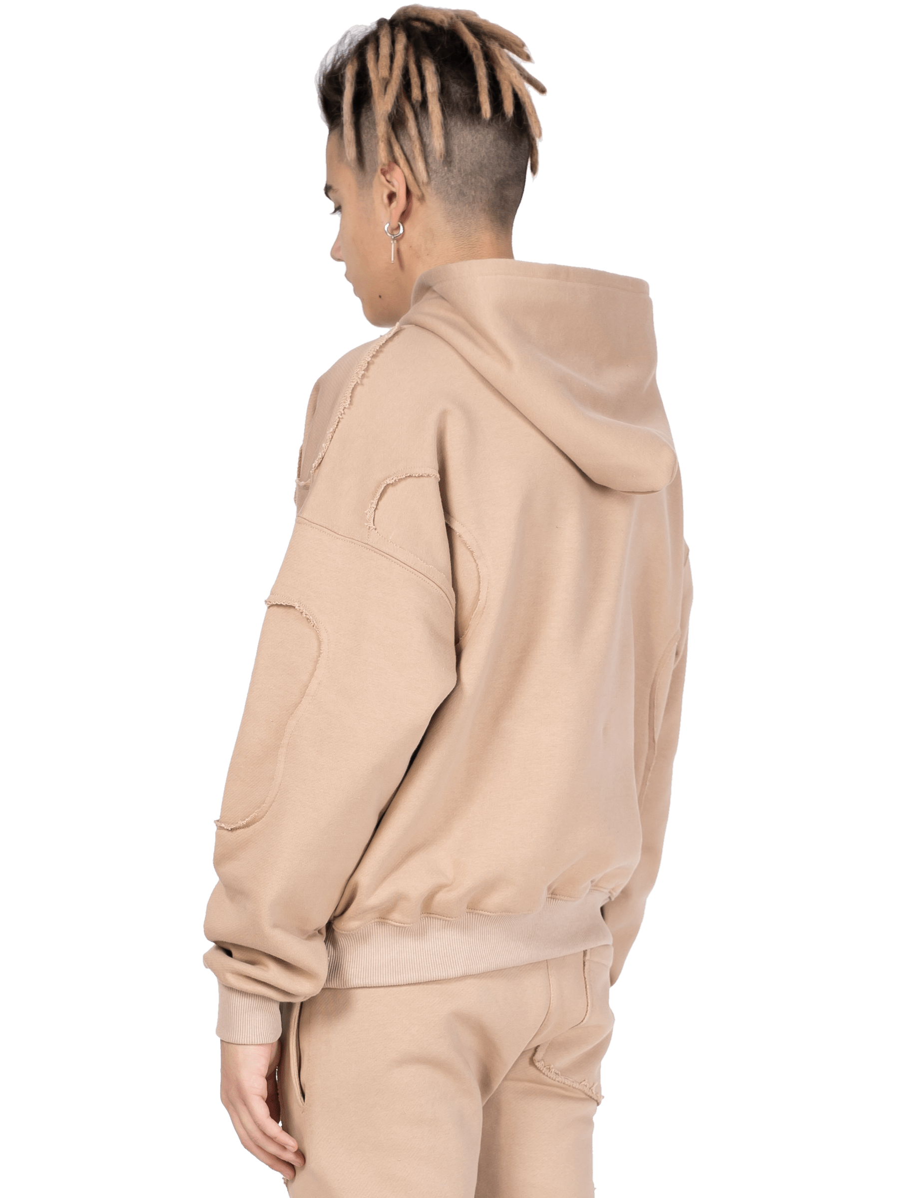 Repaired Hoodie - Sand
