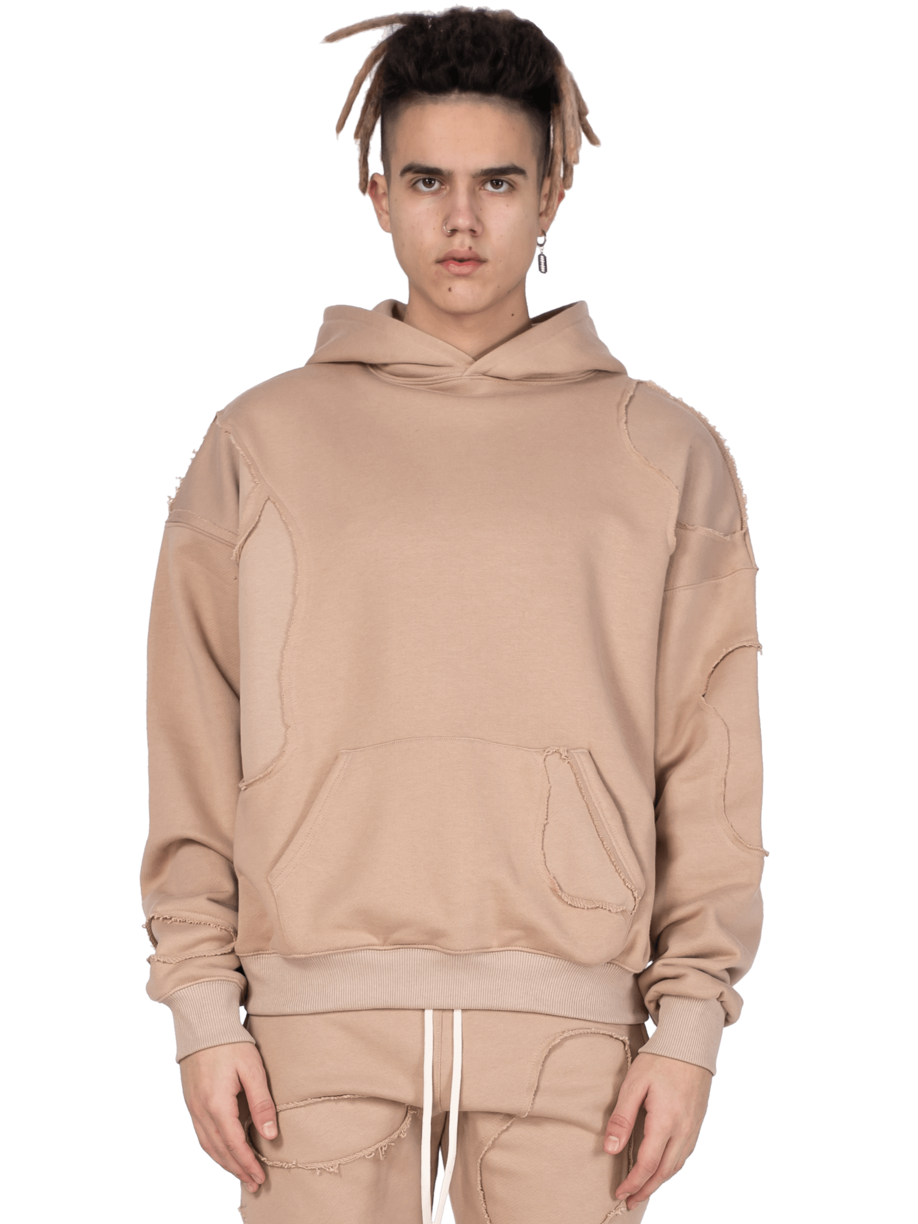 Repaired Hoodie - Sand