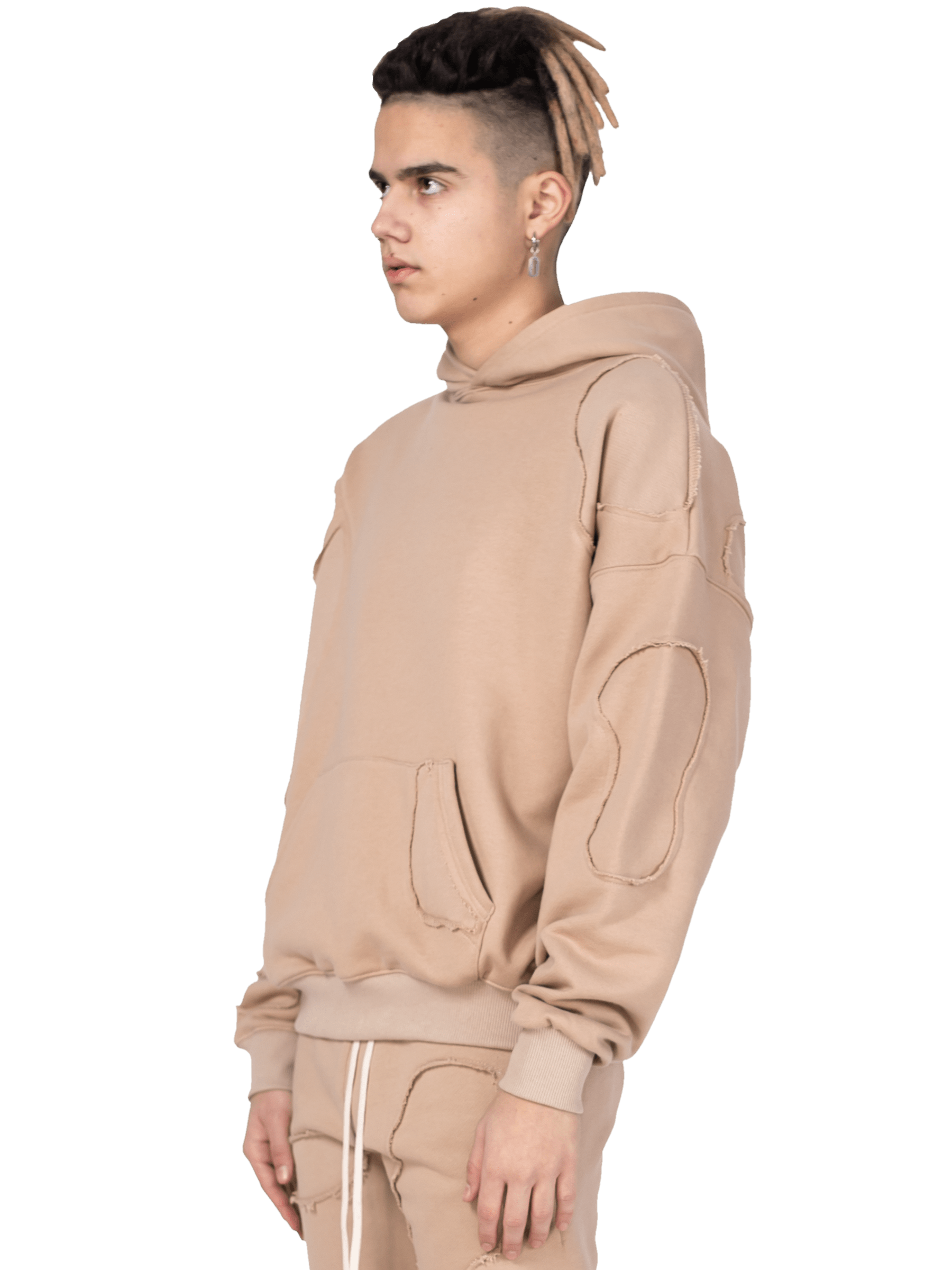 Repaired Hoodie - Sand