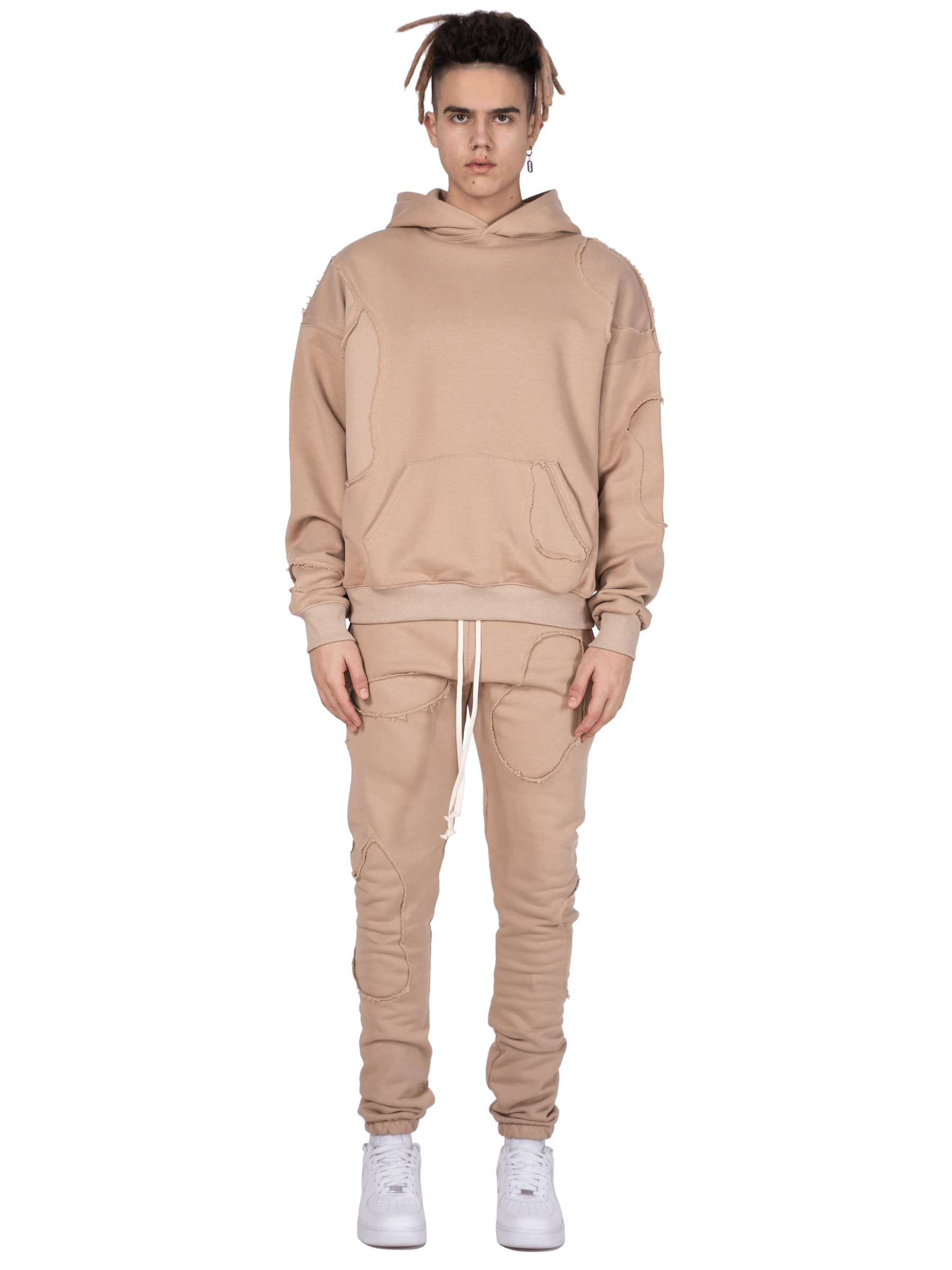 Repaired Hoodie - Sand