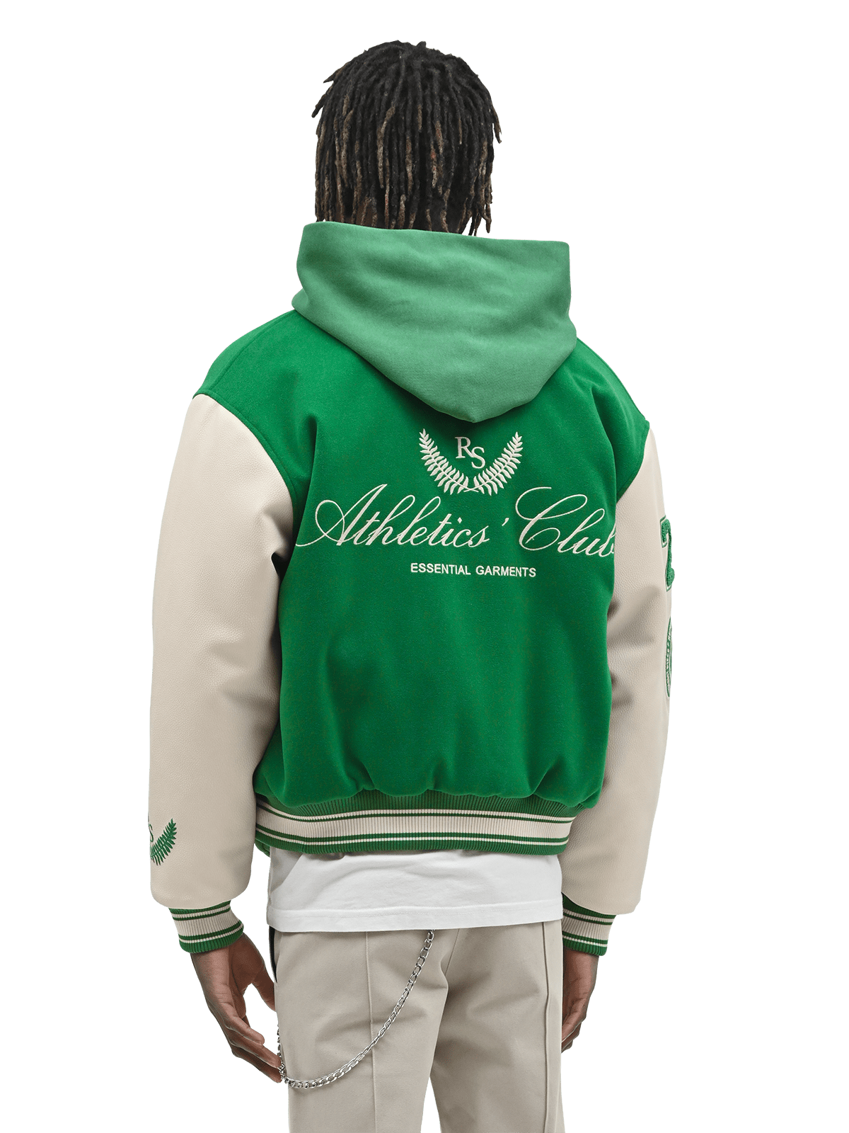 "Statement Piece" Varsity Jacket - Pine Green - Reputation Studios