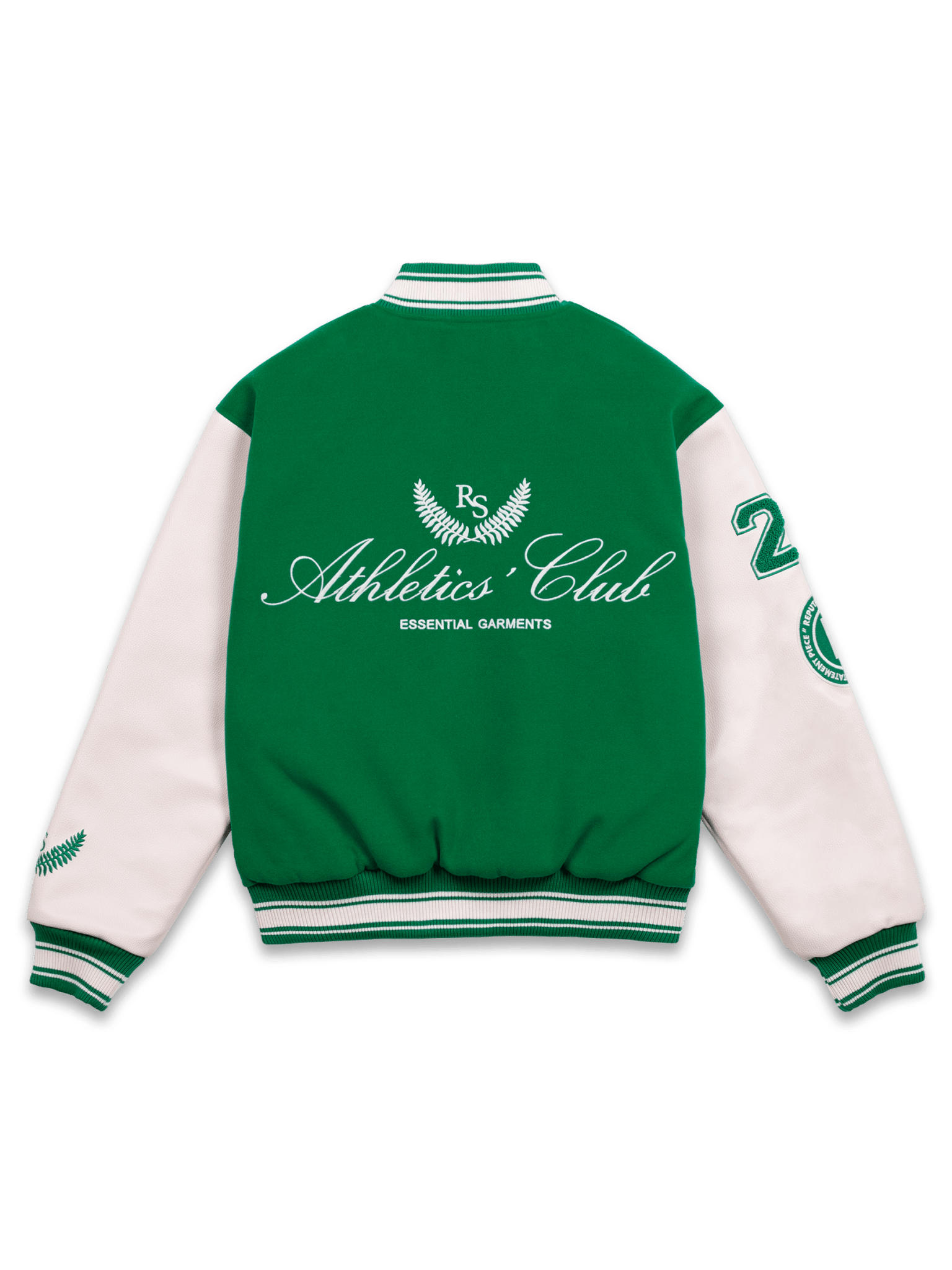 "Statement Piece" Varsity Jacket - Pine Green - Reputation Studios