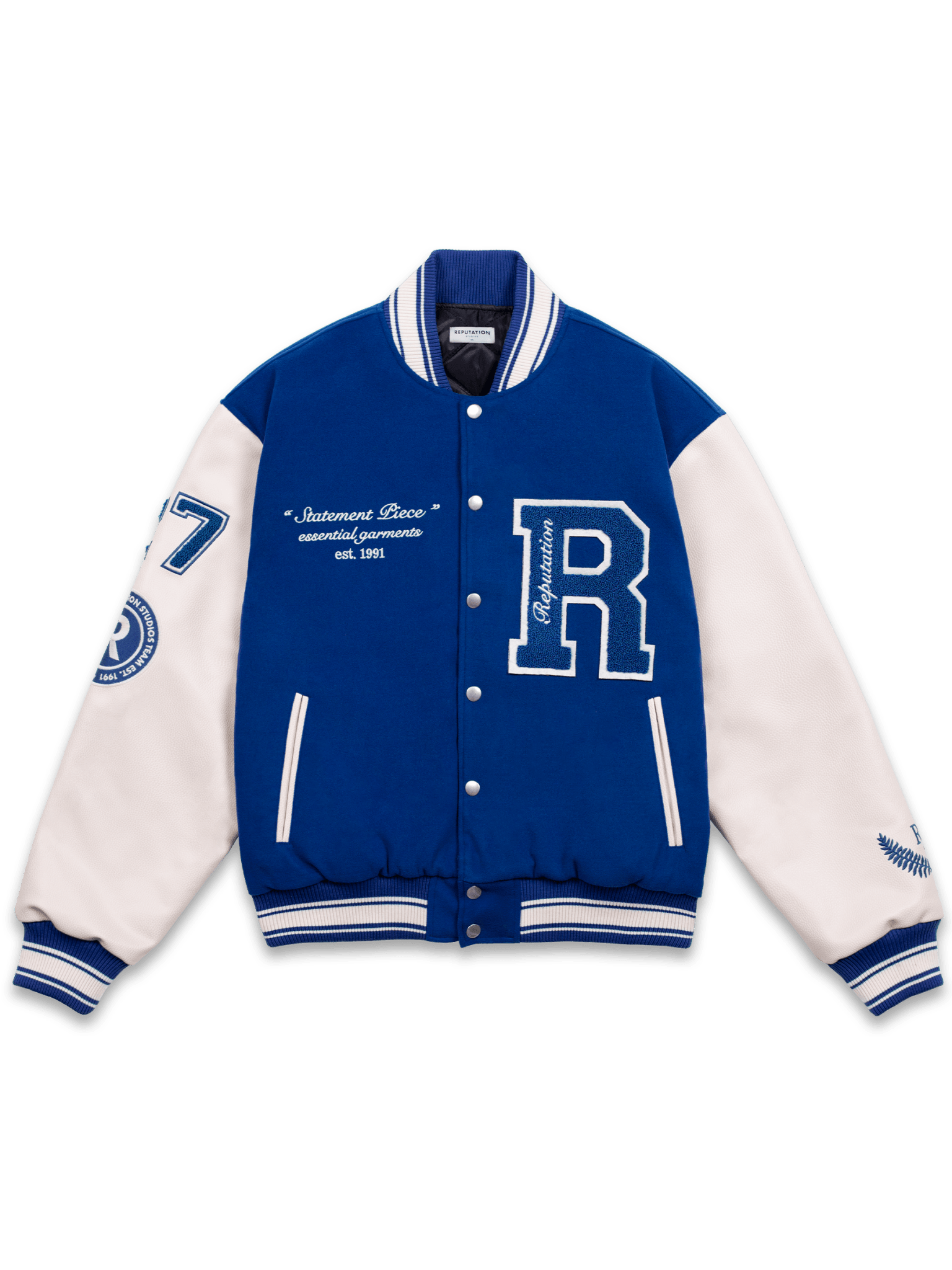 "Statement Piece" Varsity Jacket - Royal Blue - Reputation Studios