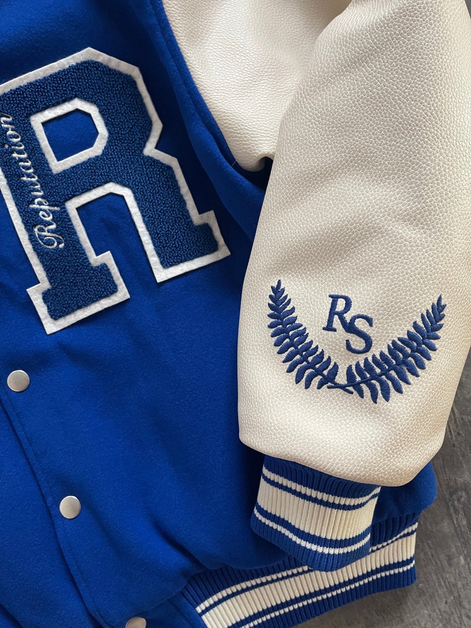 "Statement Piece" Varsity Jacket - Royal Blue - Reputation Studios