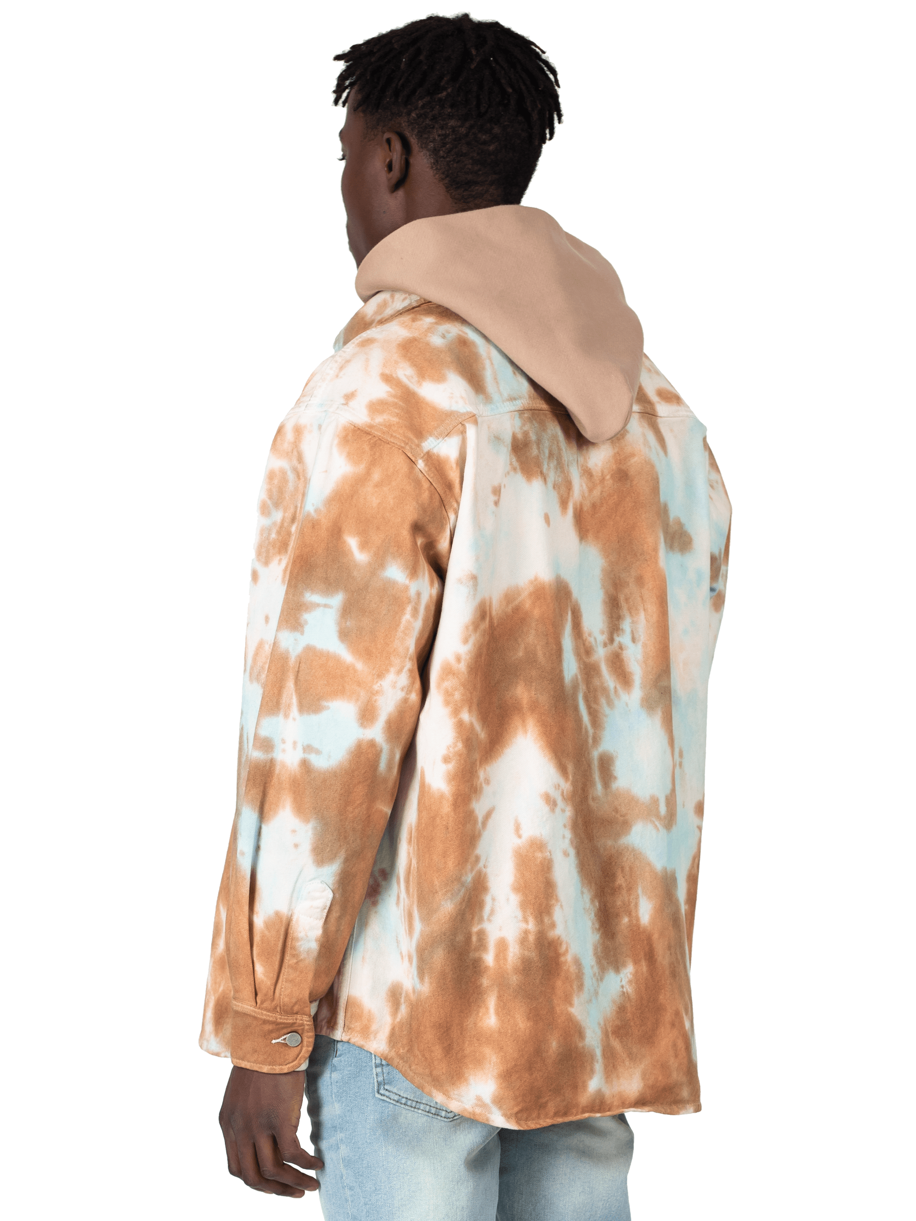 Oversized Tie Dye Shirt - Rust
