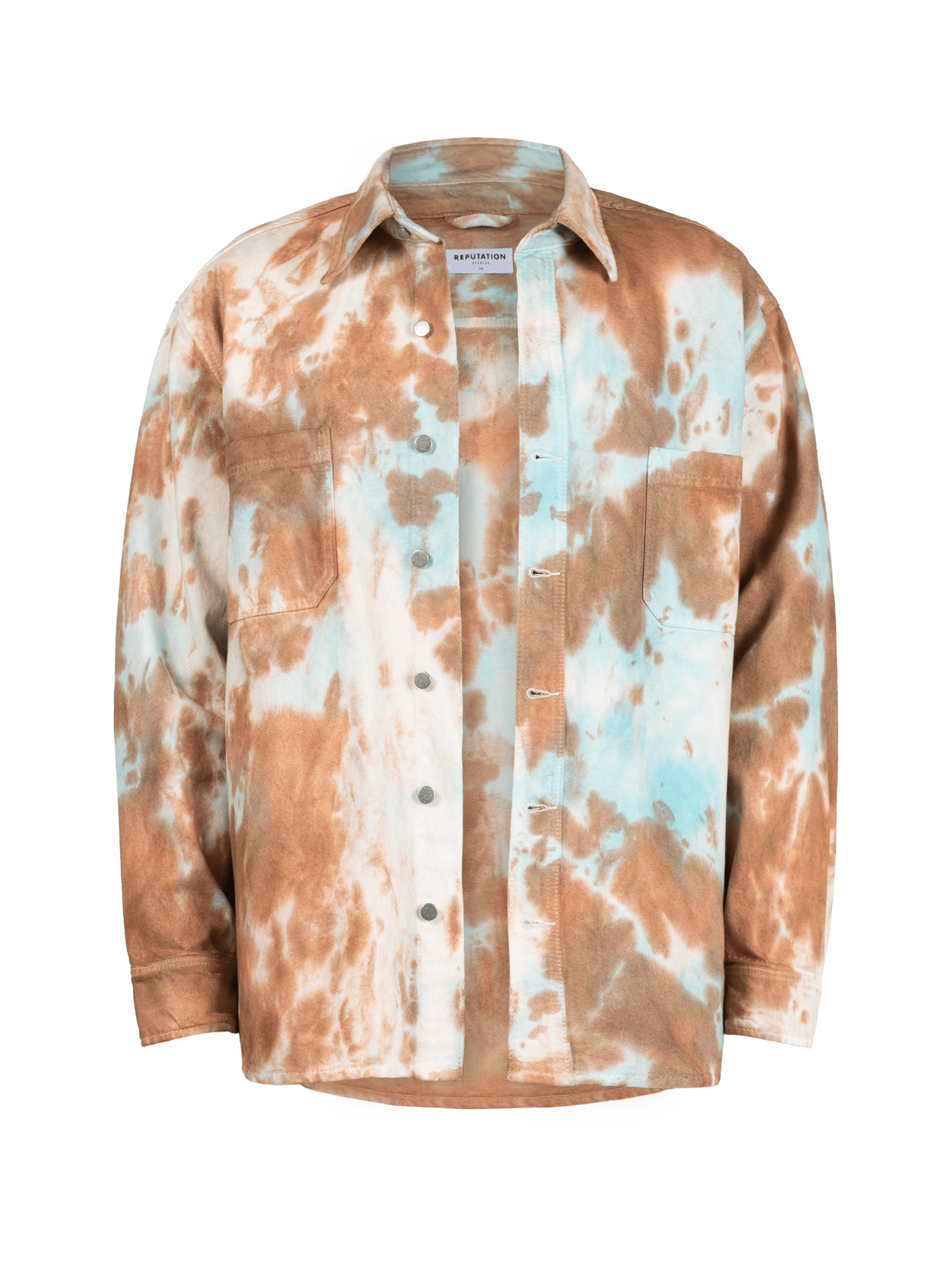 Oversized Tie Dye Shirt - Rust