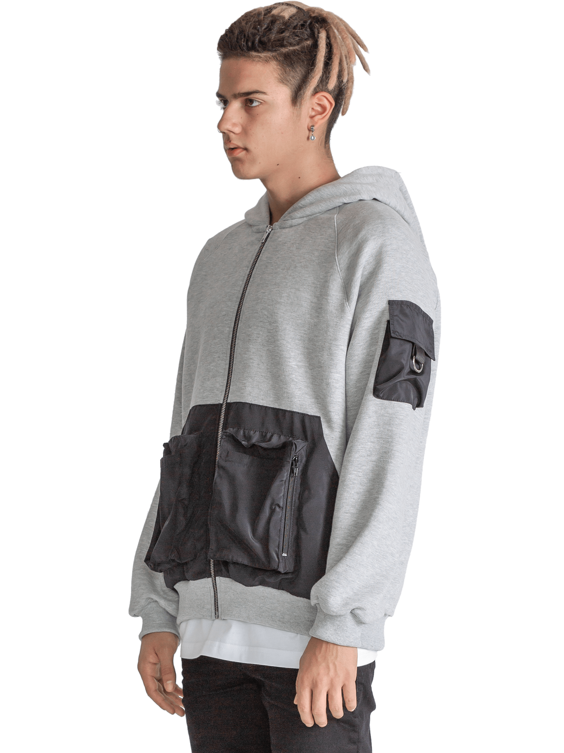 Utility Hoodie - Heather Grey