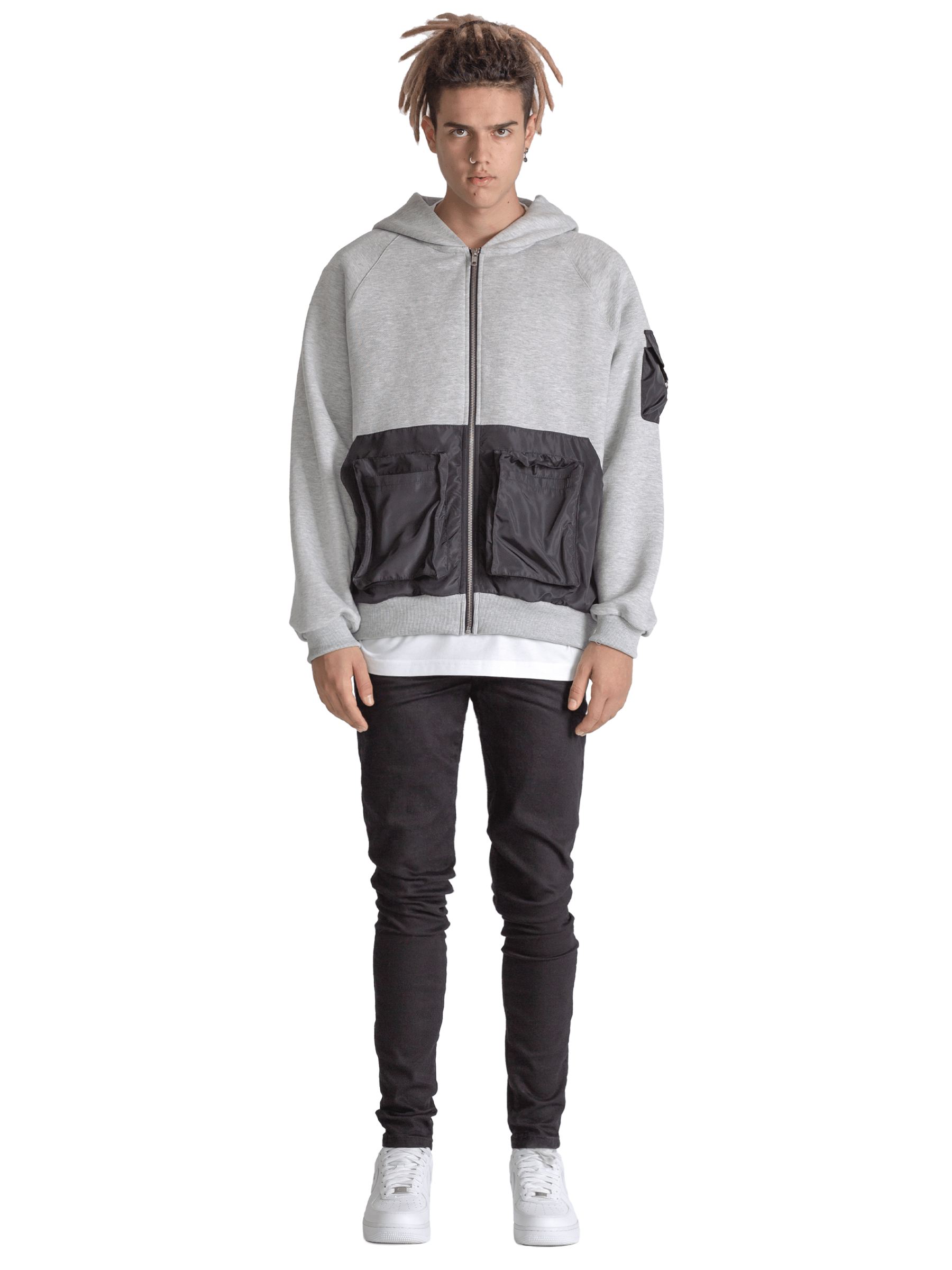 Utility Hoodie - Heather Grey