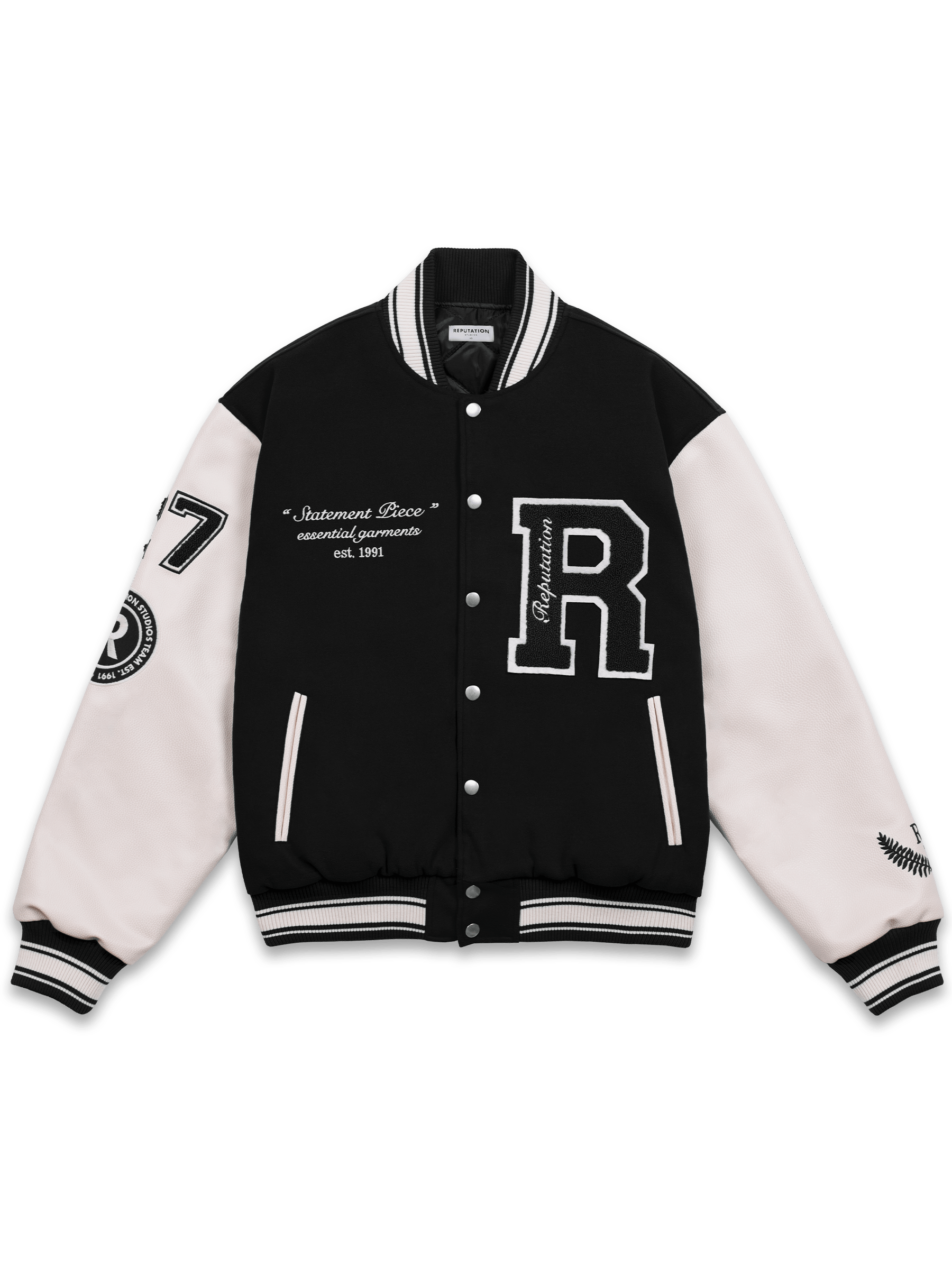 "Statement Piece" Varsity Jacket - Black