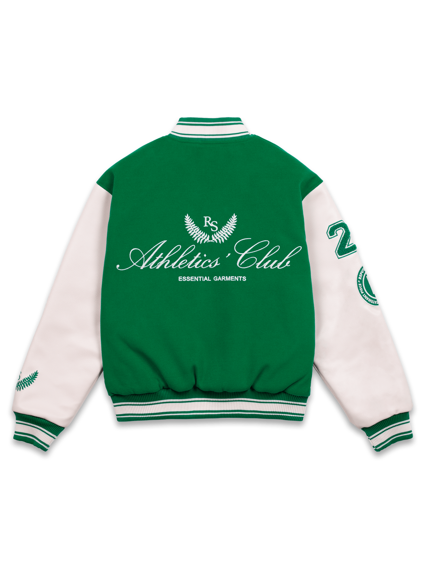 "Statement Piece" Varsity Jacket - Pine Green