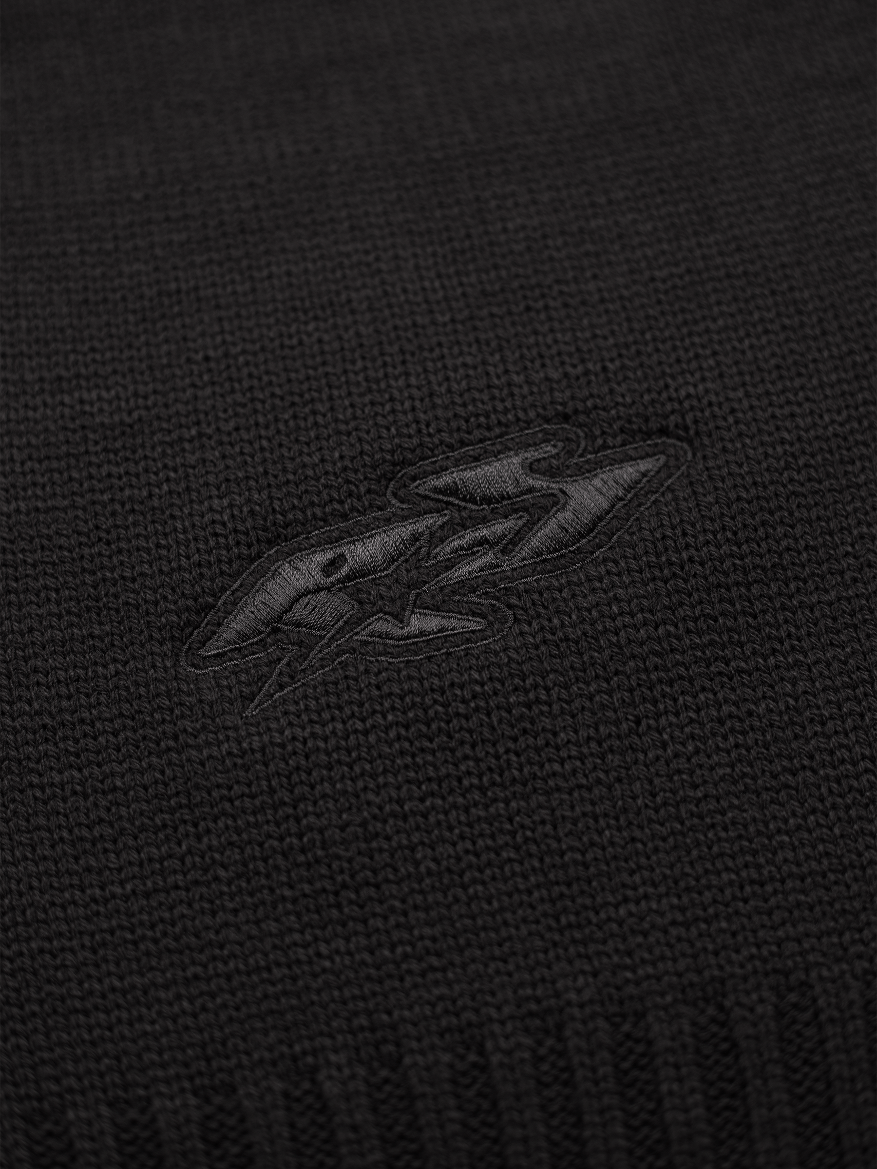 Y2K Knit Scarf - Black