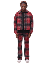 Mohair Cropped Jacket - Wine
