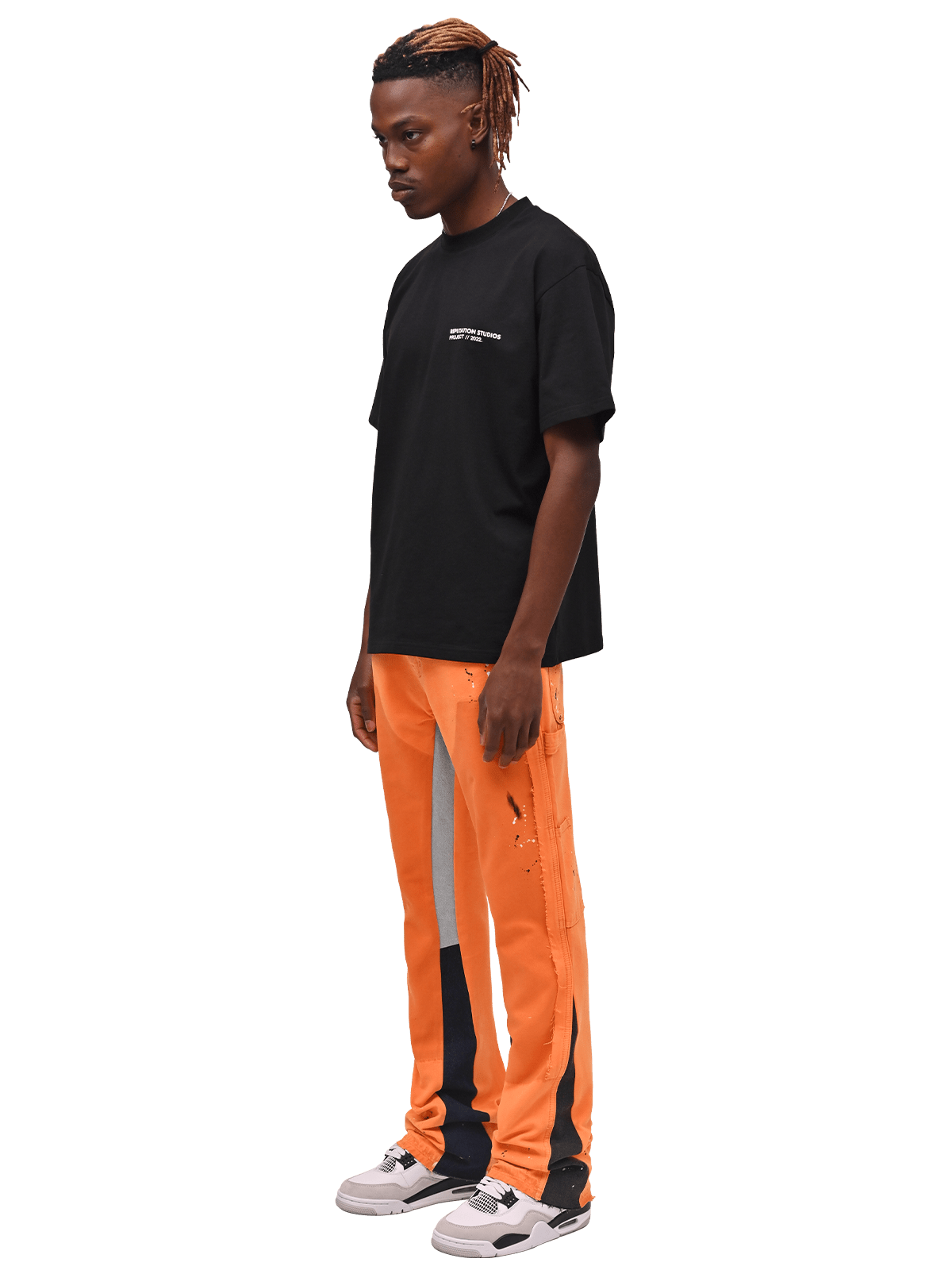 Flare Canvas Pants - Tangerine