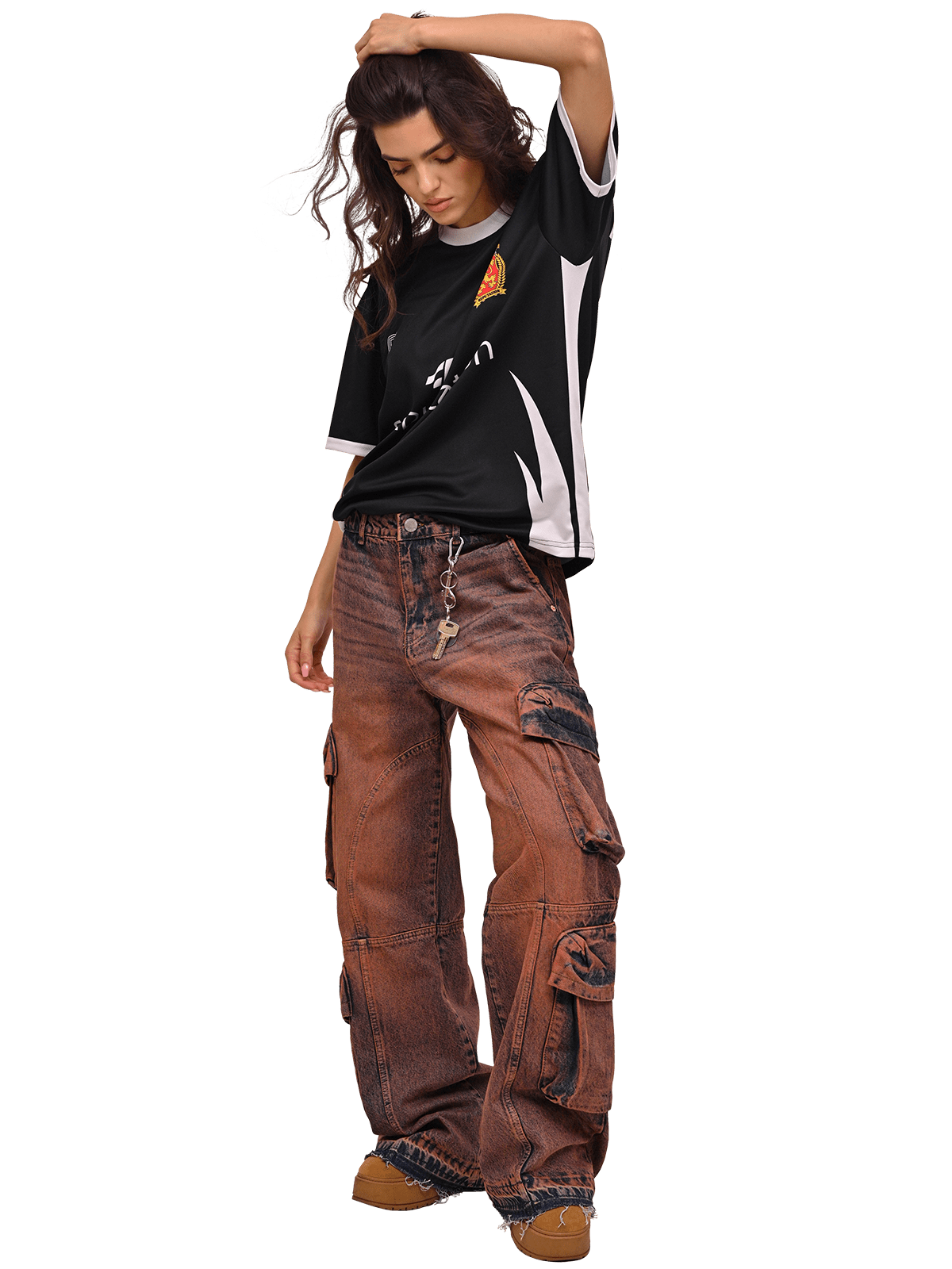 Baggy Cargo Denim - Blood Diamond