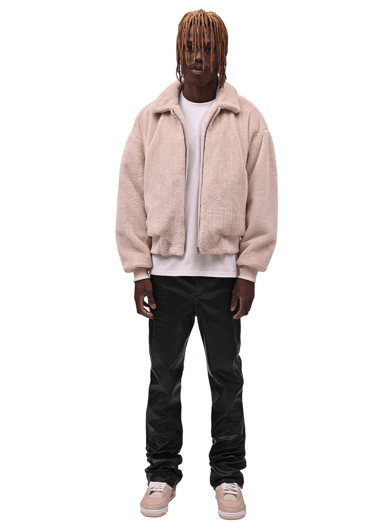 Faux Fur Jacket - Cream