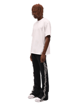 Flare Fringe Sweatpants - Black