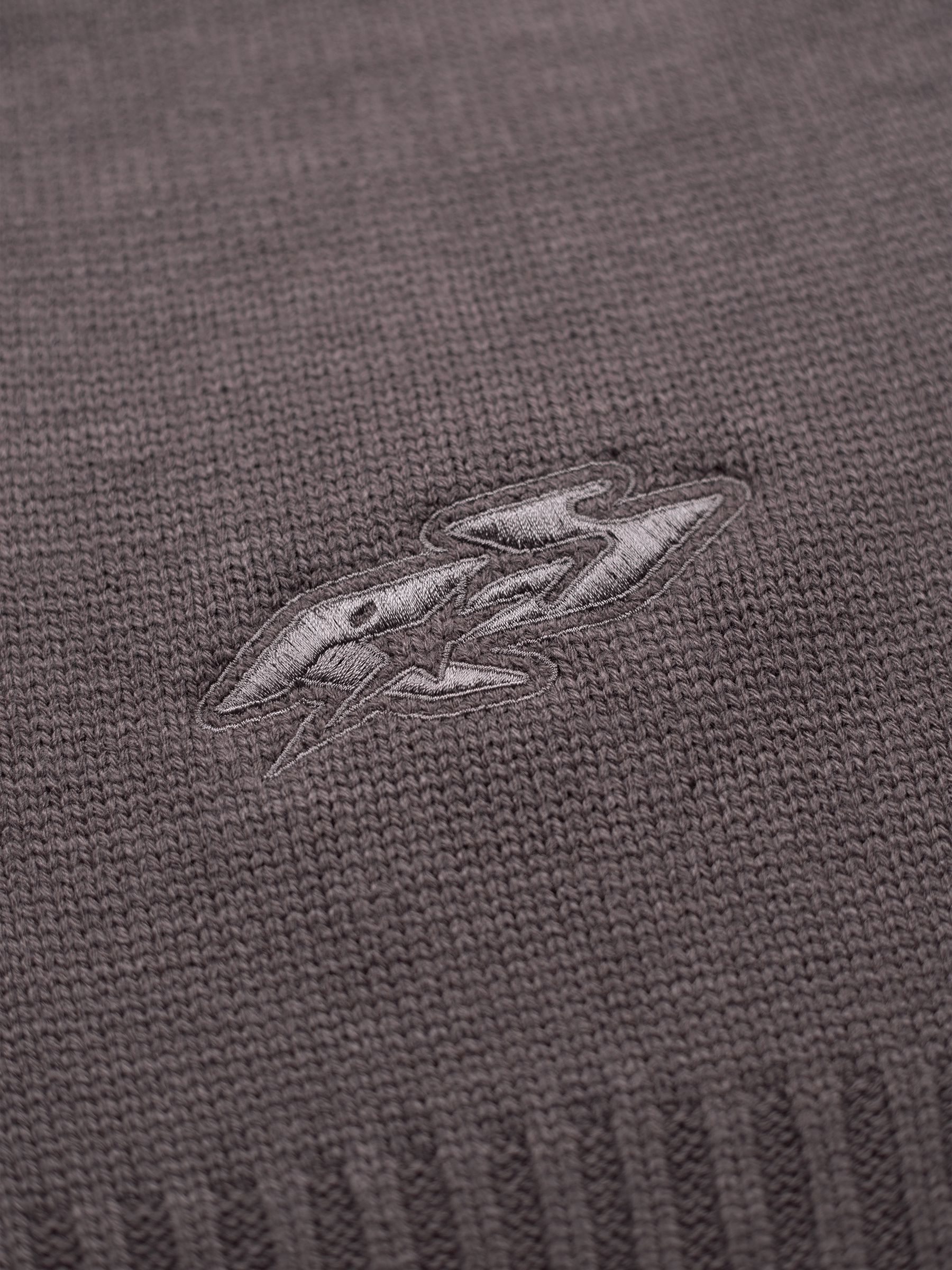 Y2K Knit Scarf - Grey