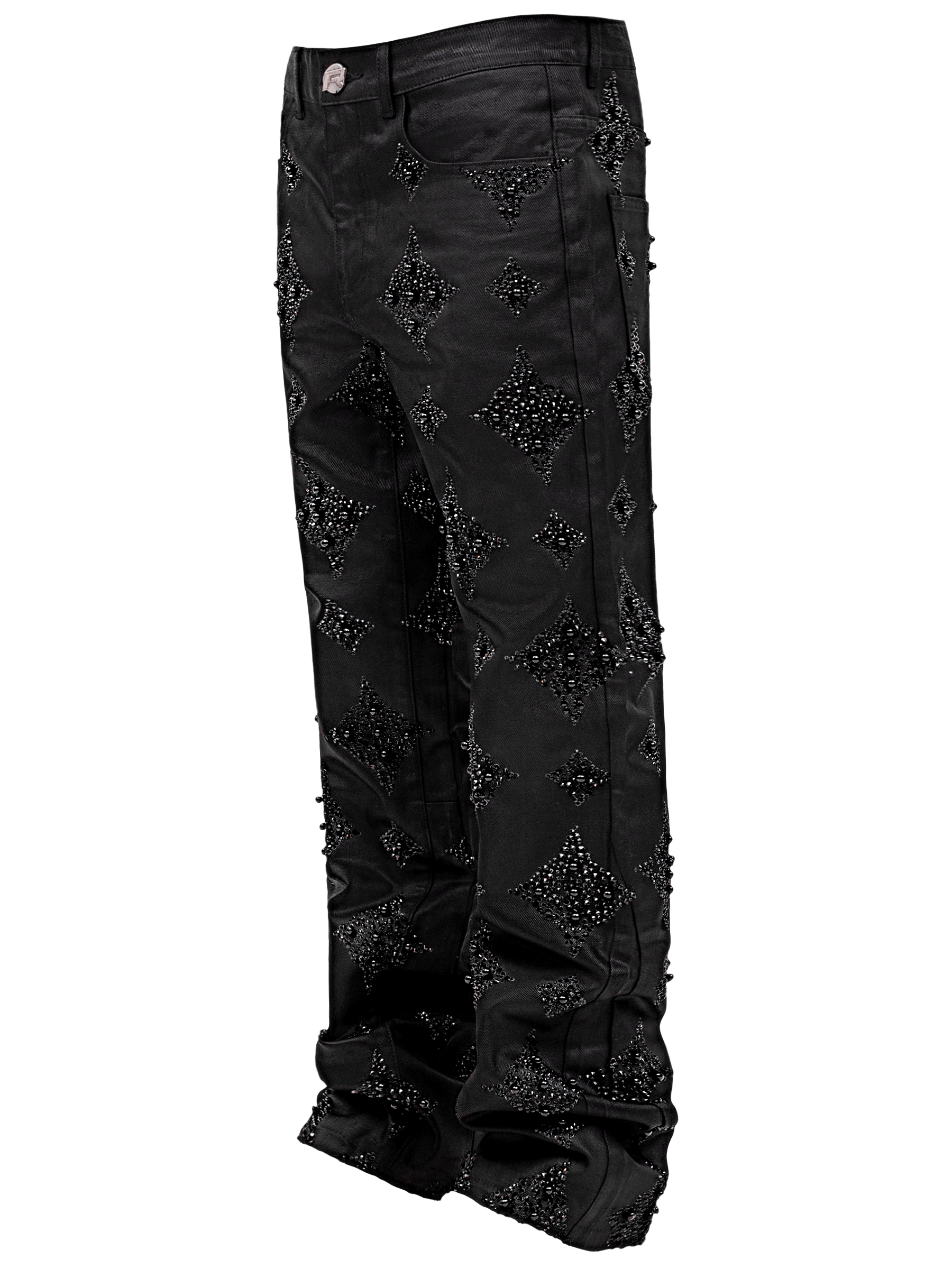 Black Wax Embellish Denim