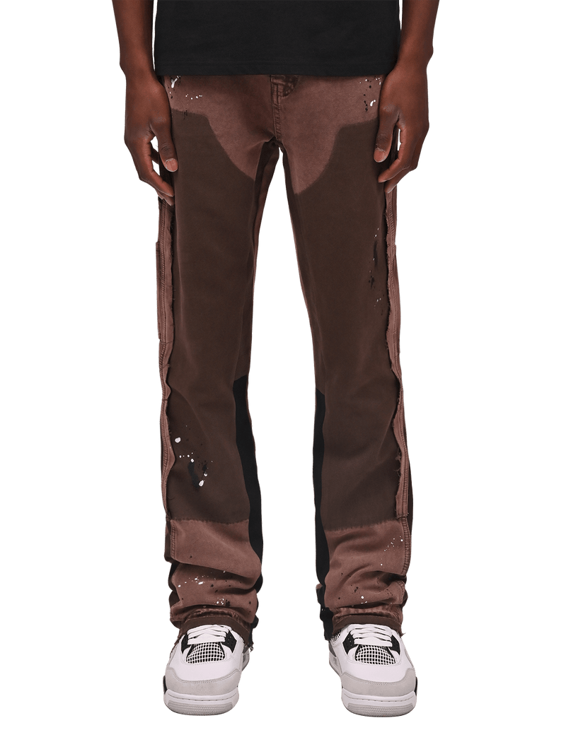 Flare Canvas Pants - Mocha