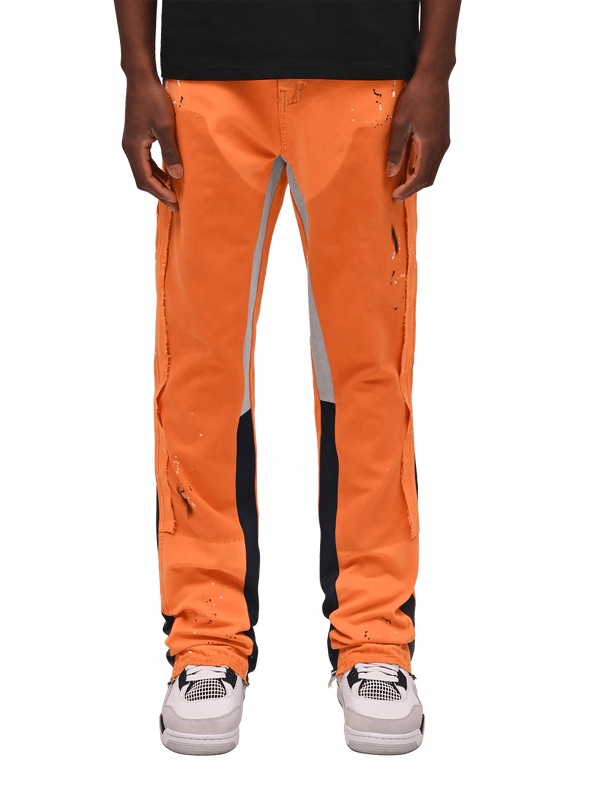 Flare Canvas Pants - Tangerine