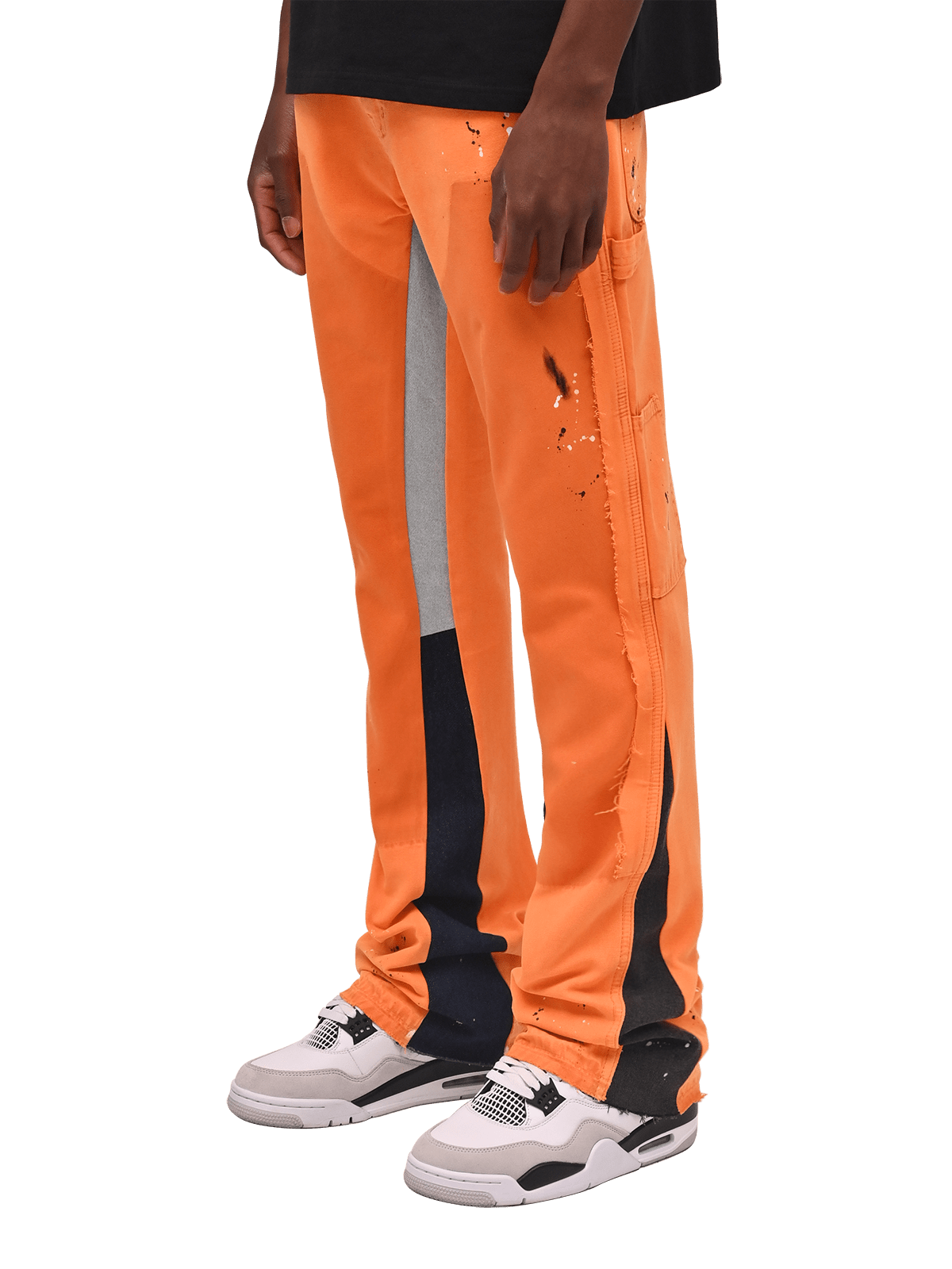 Flare Canvas Pants - Tangerine