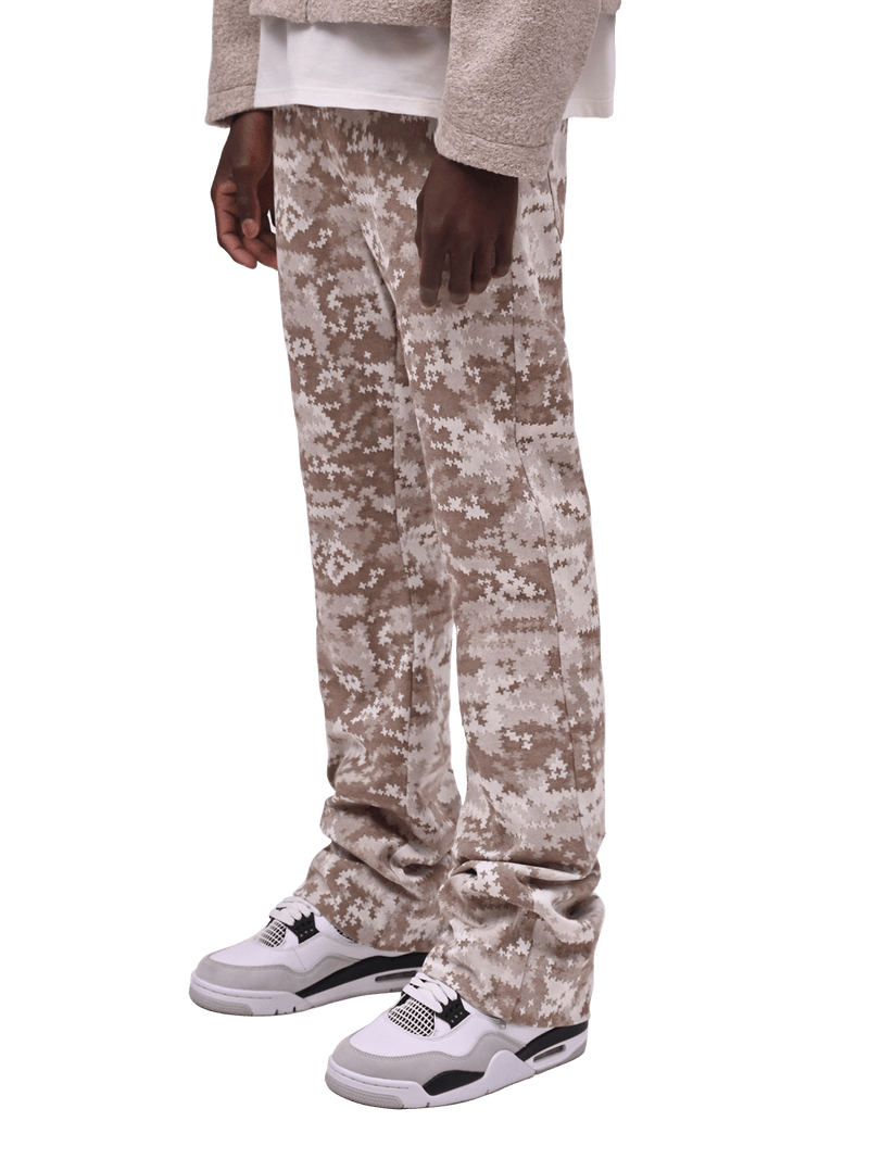 Flare Tapestry Pants -  Pixel Taupe