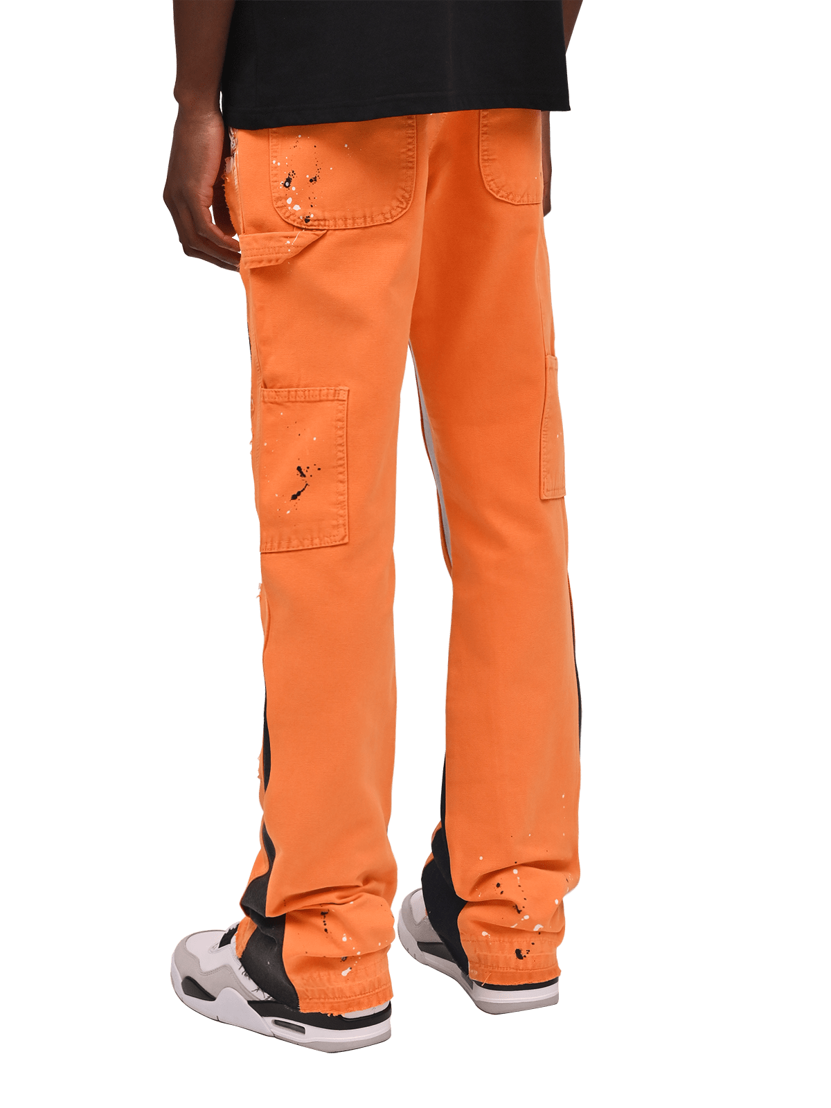 Flare Canvas Pants - Tangerine