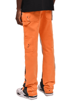 Flare Canvas Pants - Tangerine