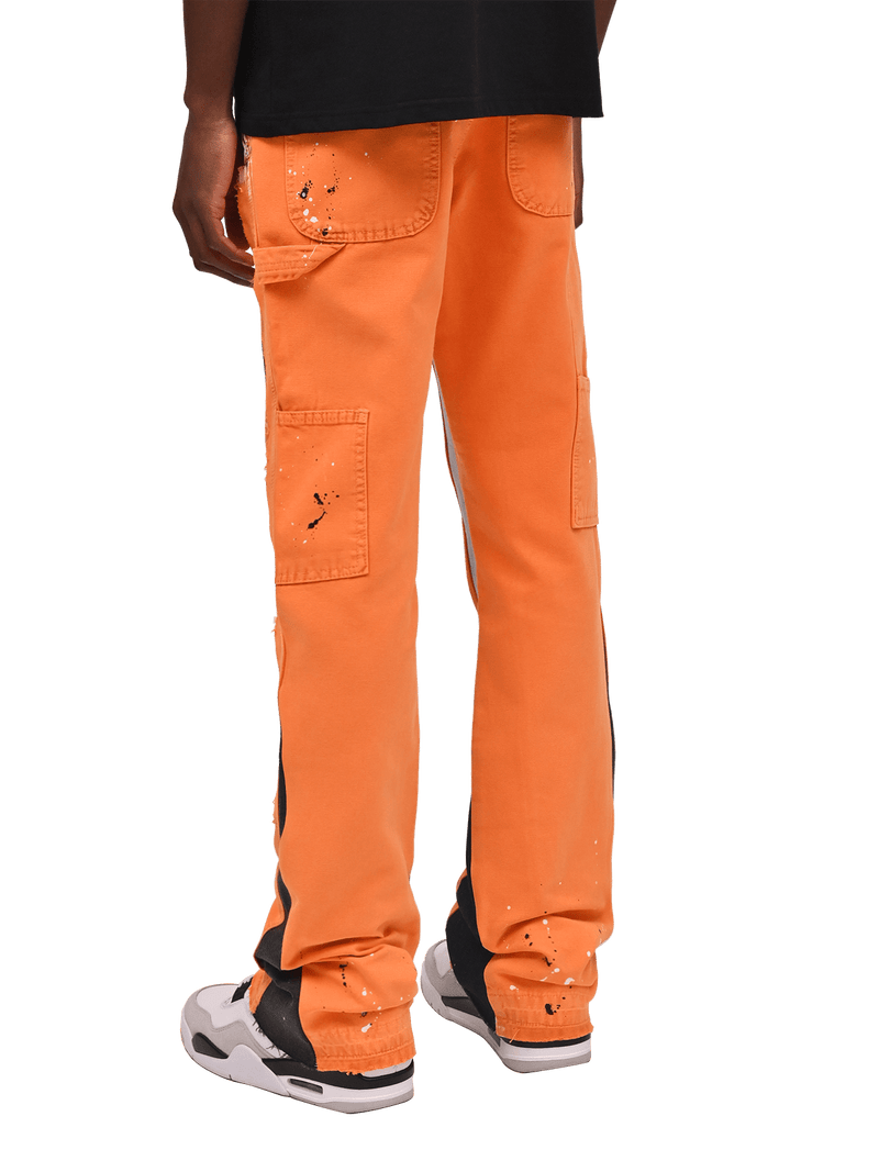 Flare Canvas Pants - Tangerine