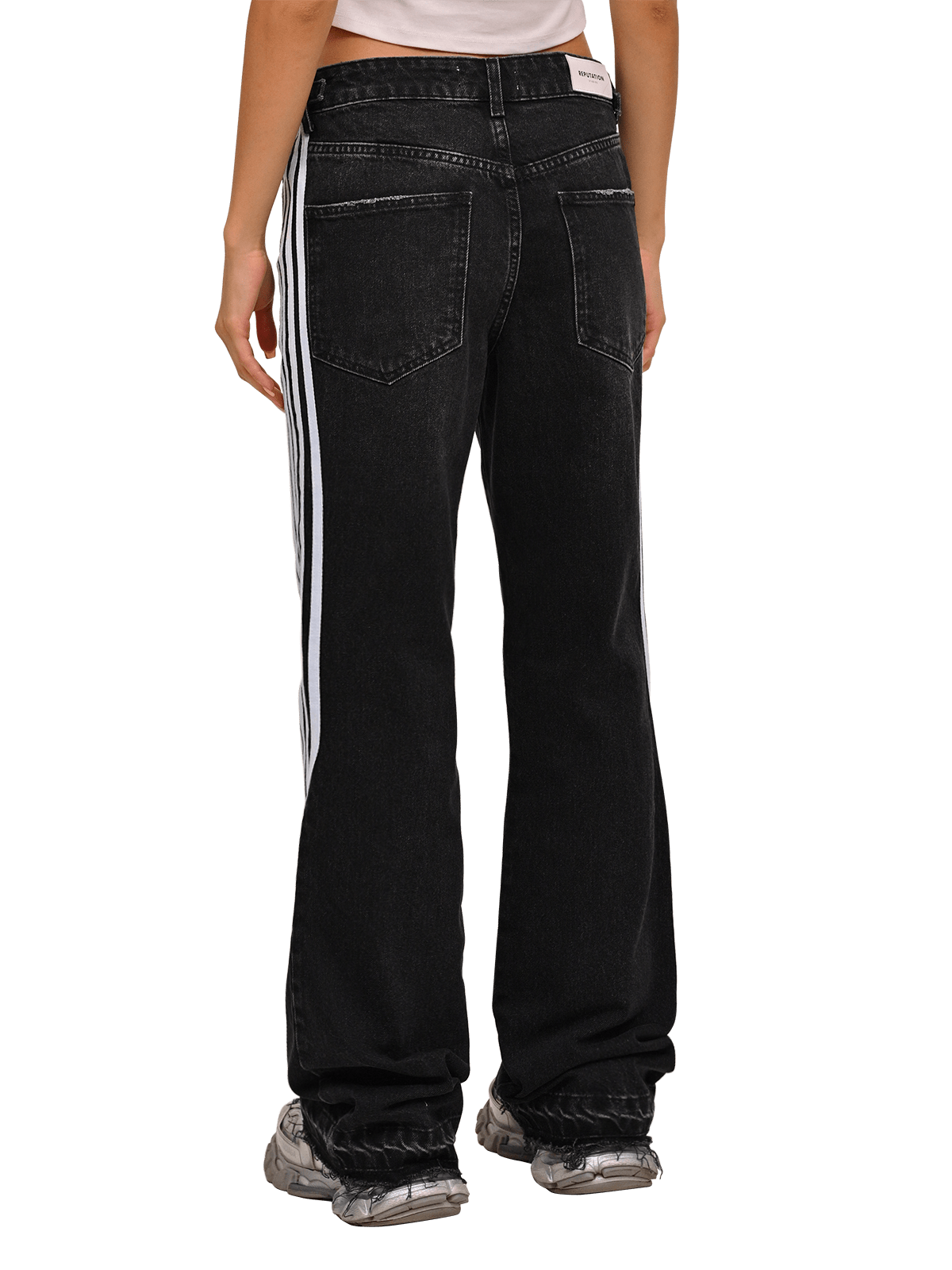 Racer Flare Denim - Black