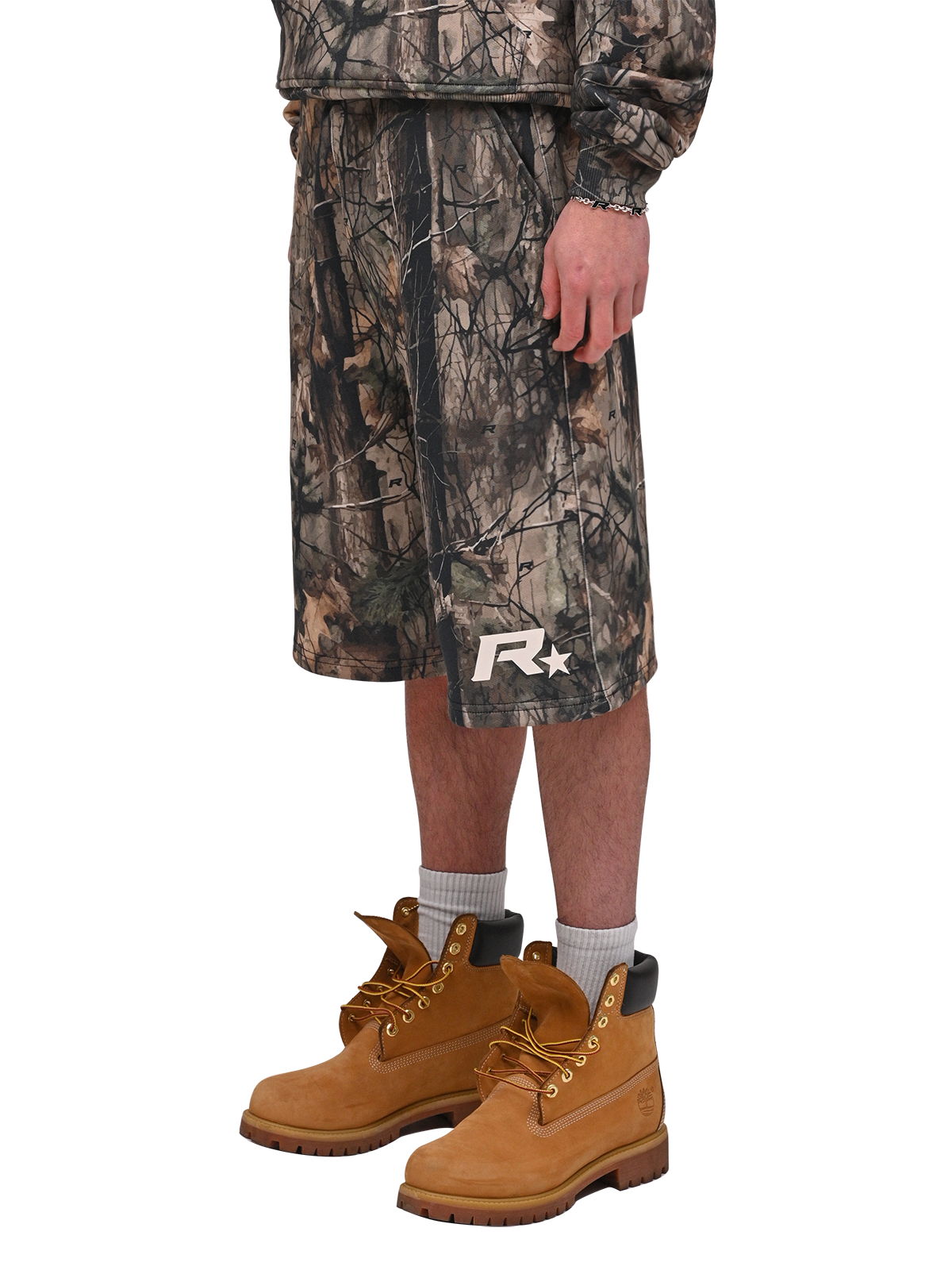 Baggy Jersey Shorts - Forest Camo